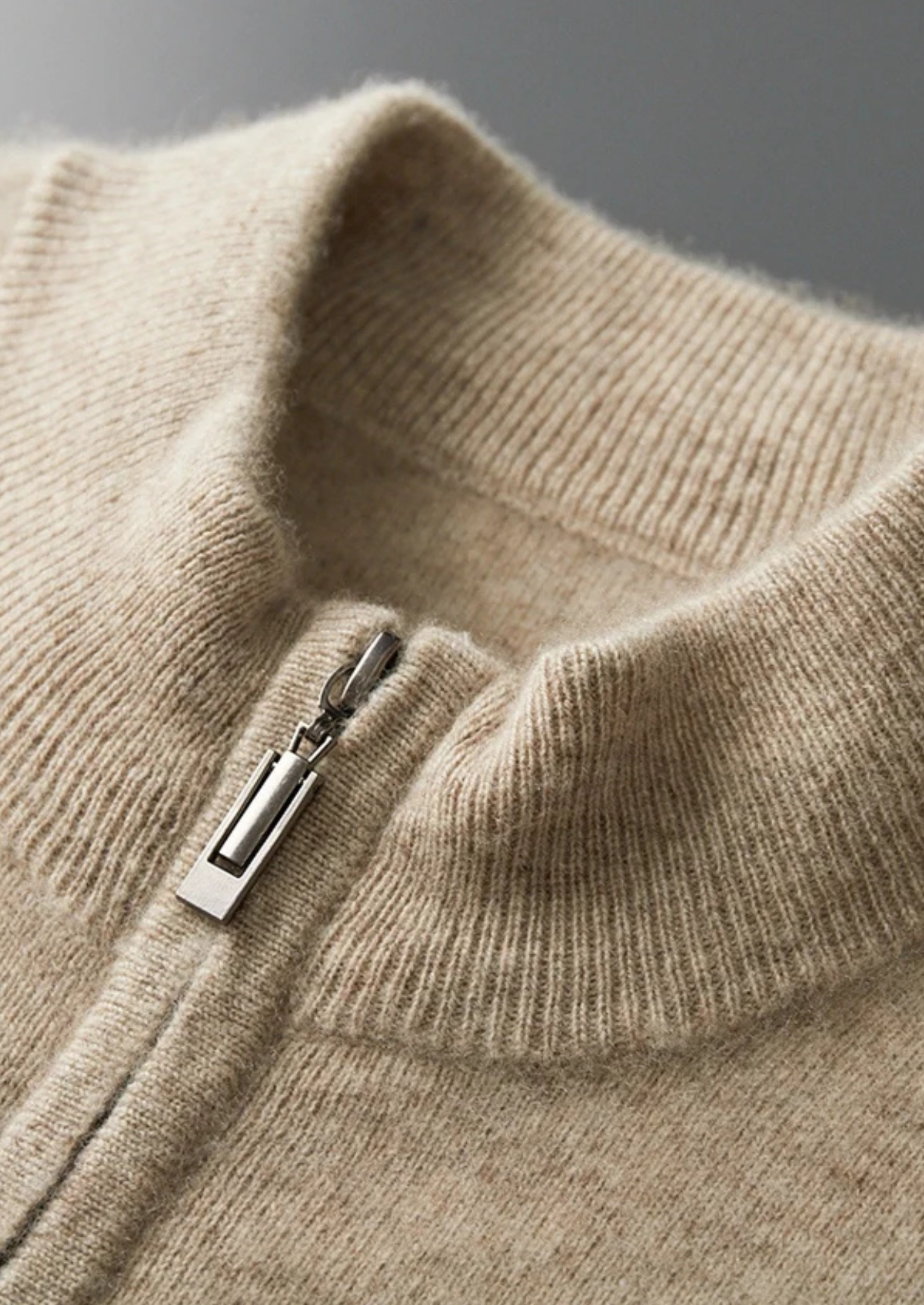Men’s Zip-Front Track Set with Ribbed Stand Collar