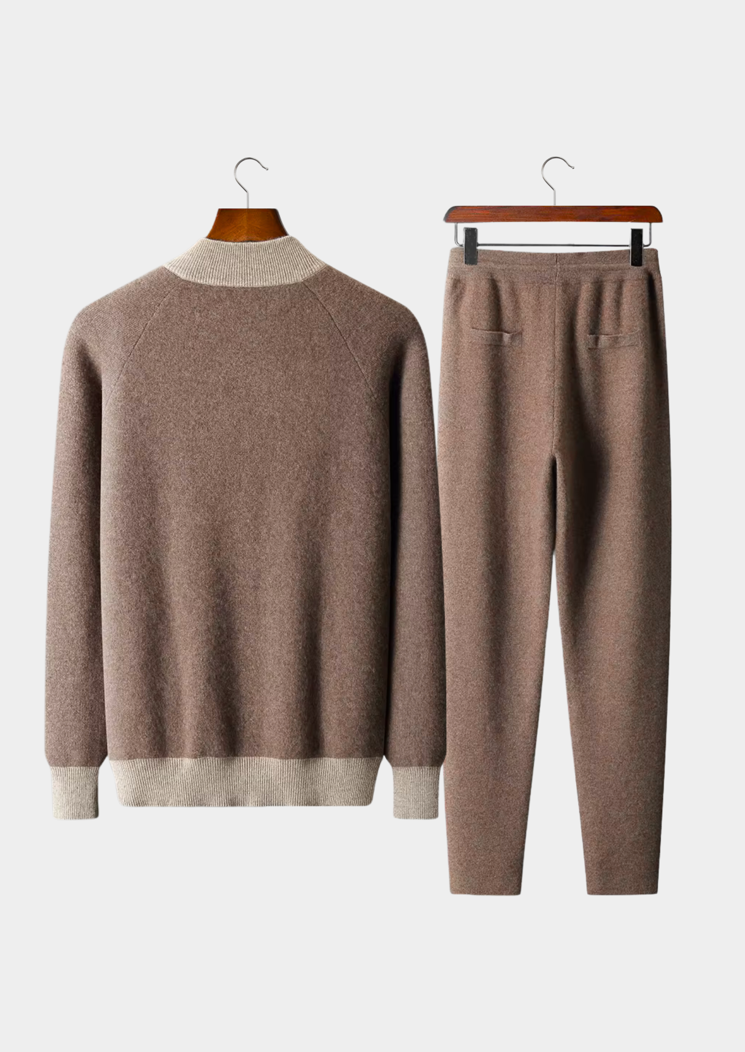 Men’s Knit Loungewear Set with Zip Jacket and Trousers