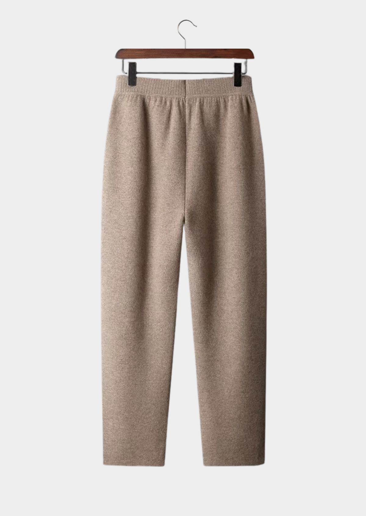 Men’s Cashmere Wide-Leg Pants with Elastic Waist