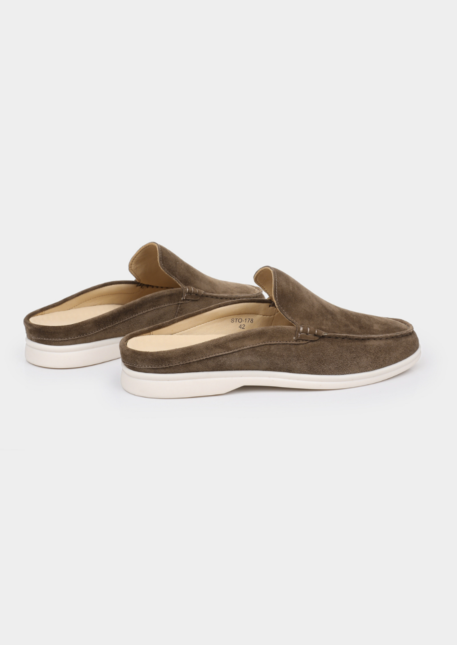 Men’s Backless Loafers with Contrast Sole