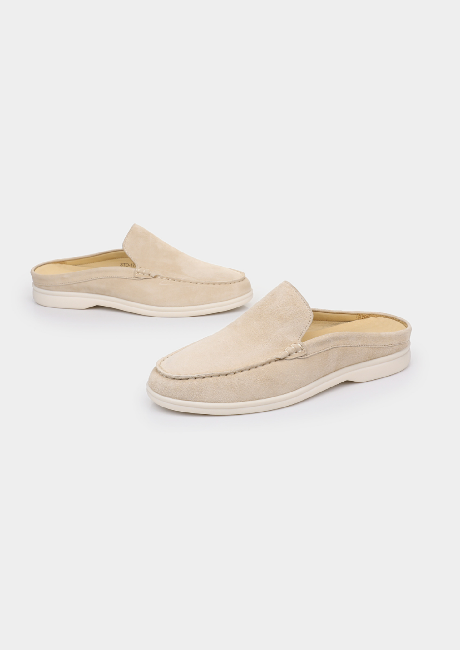 Men’s Backless Loafers with Contrast Sole