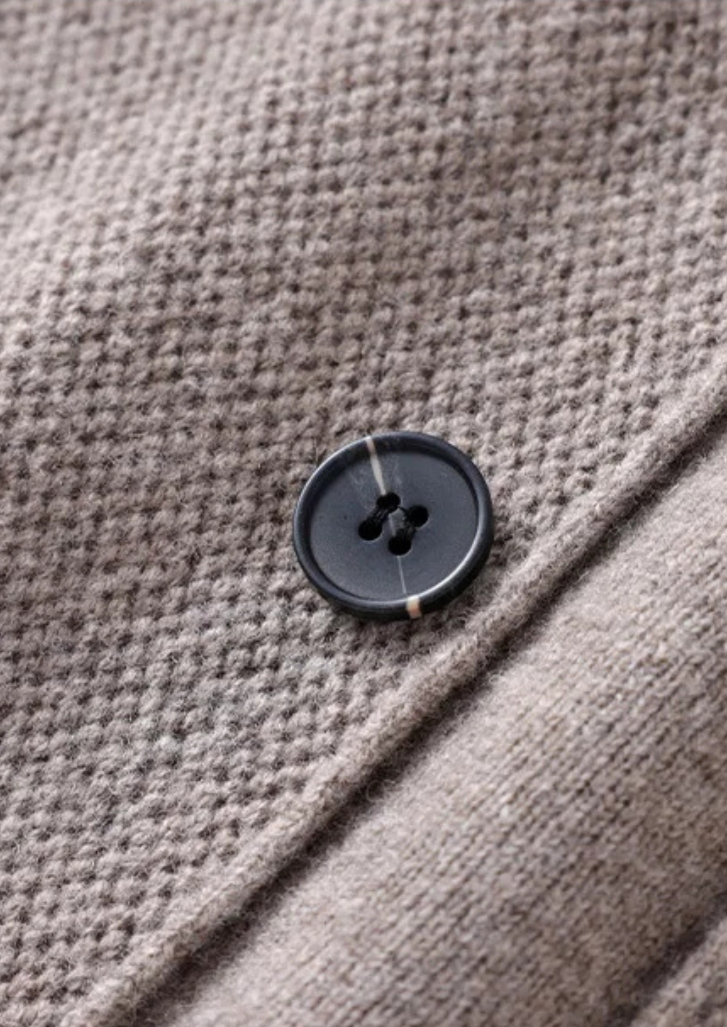 Men’s Button-Front Knit Cardigan with Patch Pockets