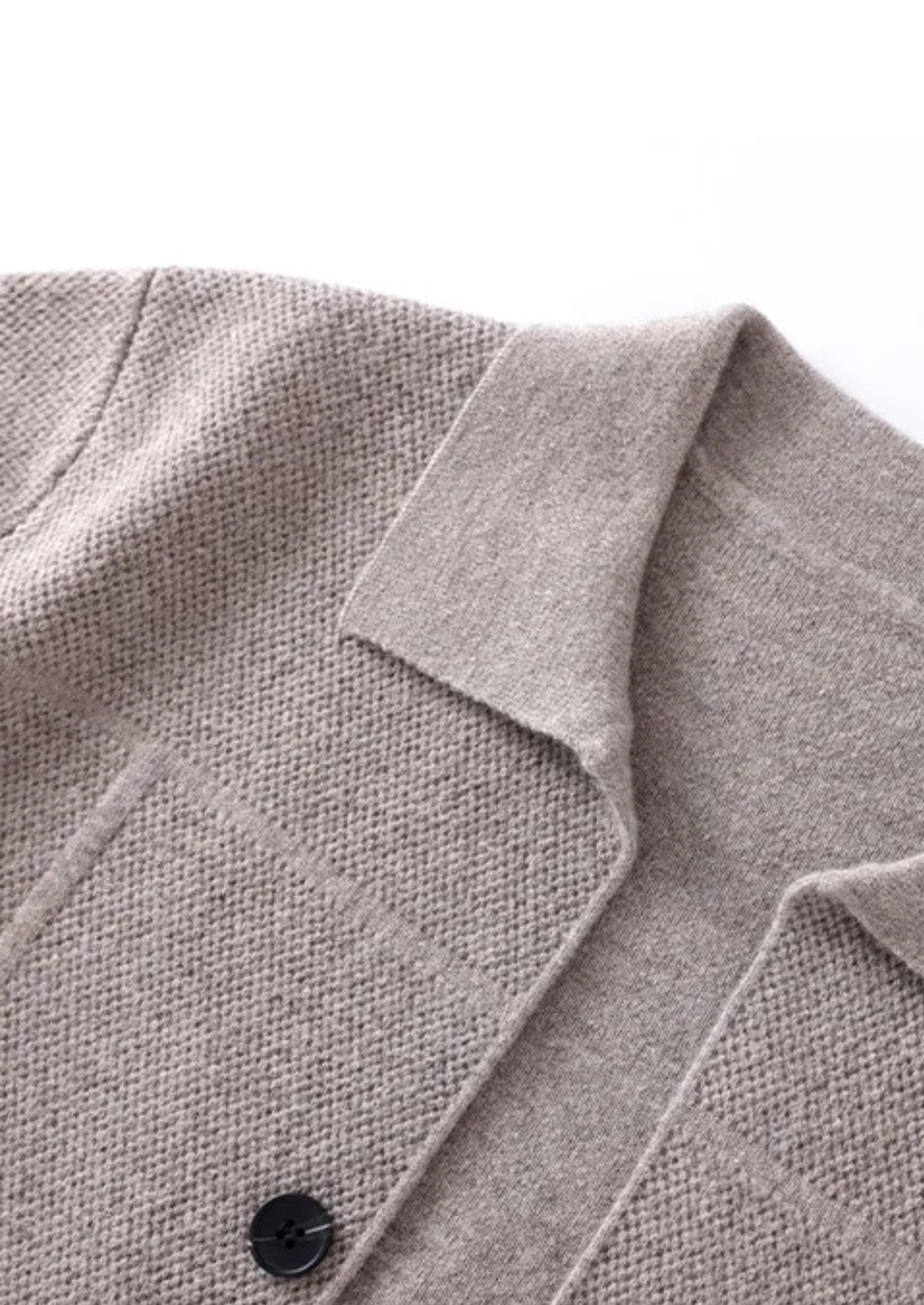 Men’s Button-Front Knit Cardigan with Patch Pockets