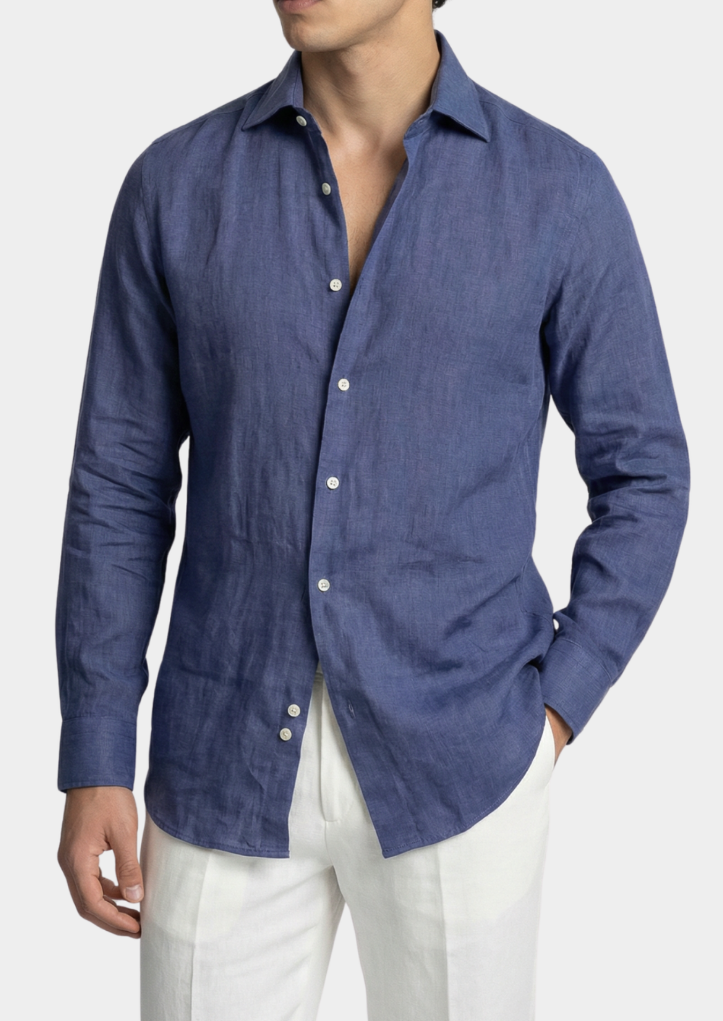 Men’s Button-Up Shirt with Long Sleeves