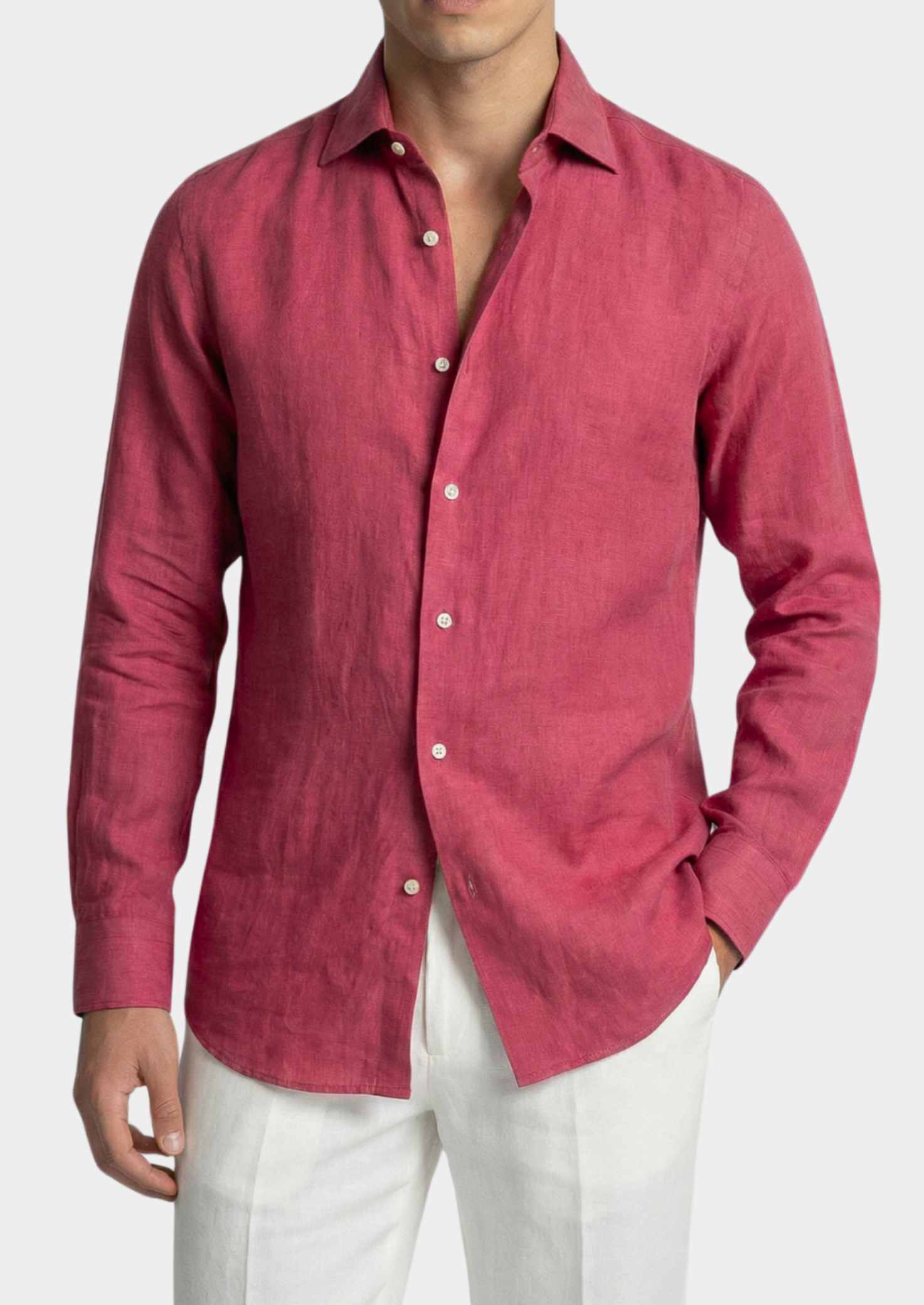 Men’s Button-Up Shirt with Long Sleeves