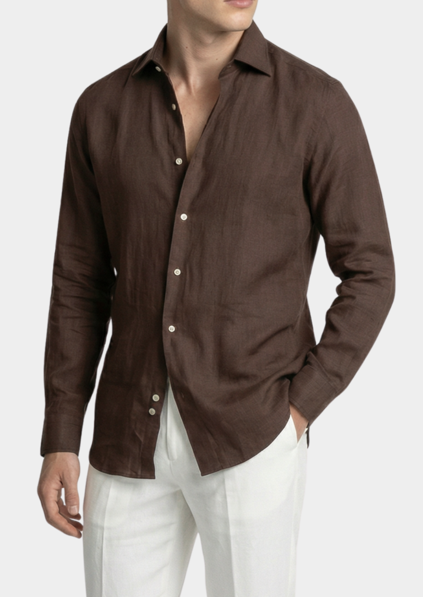 Men’s Button-Up Shirt with Long Sleeves