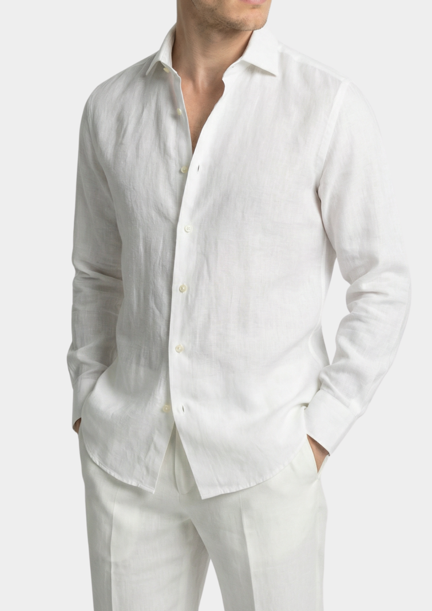 Men’s Button-Up Shirt with Long Sleeves