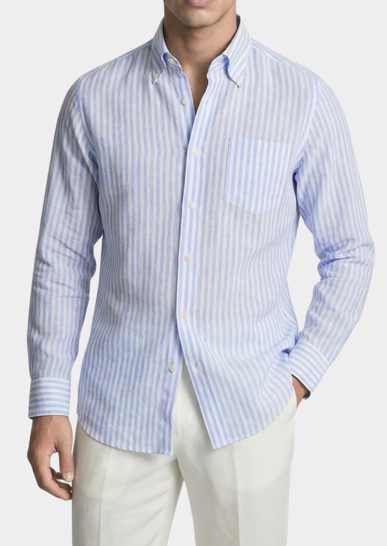Men’s Button-Up Shirt with Long Sleeves