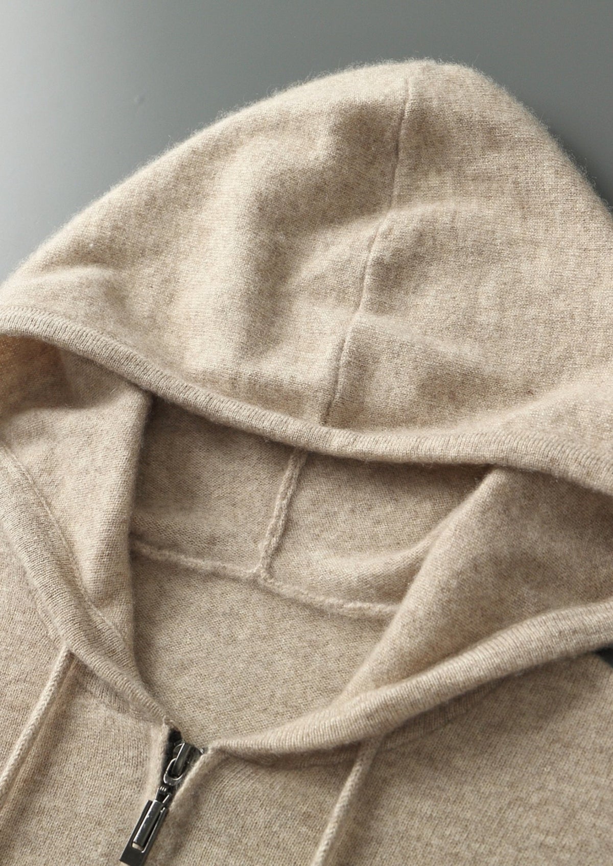 Men's Cashmere Half-Zip Hooded Pullover Sweater