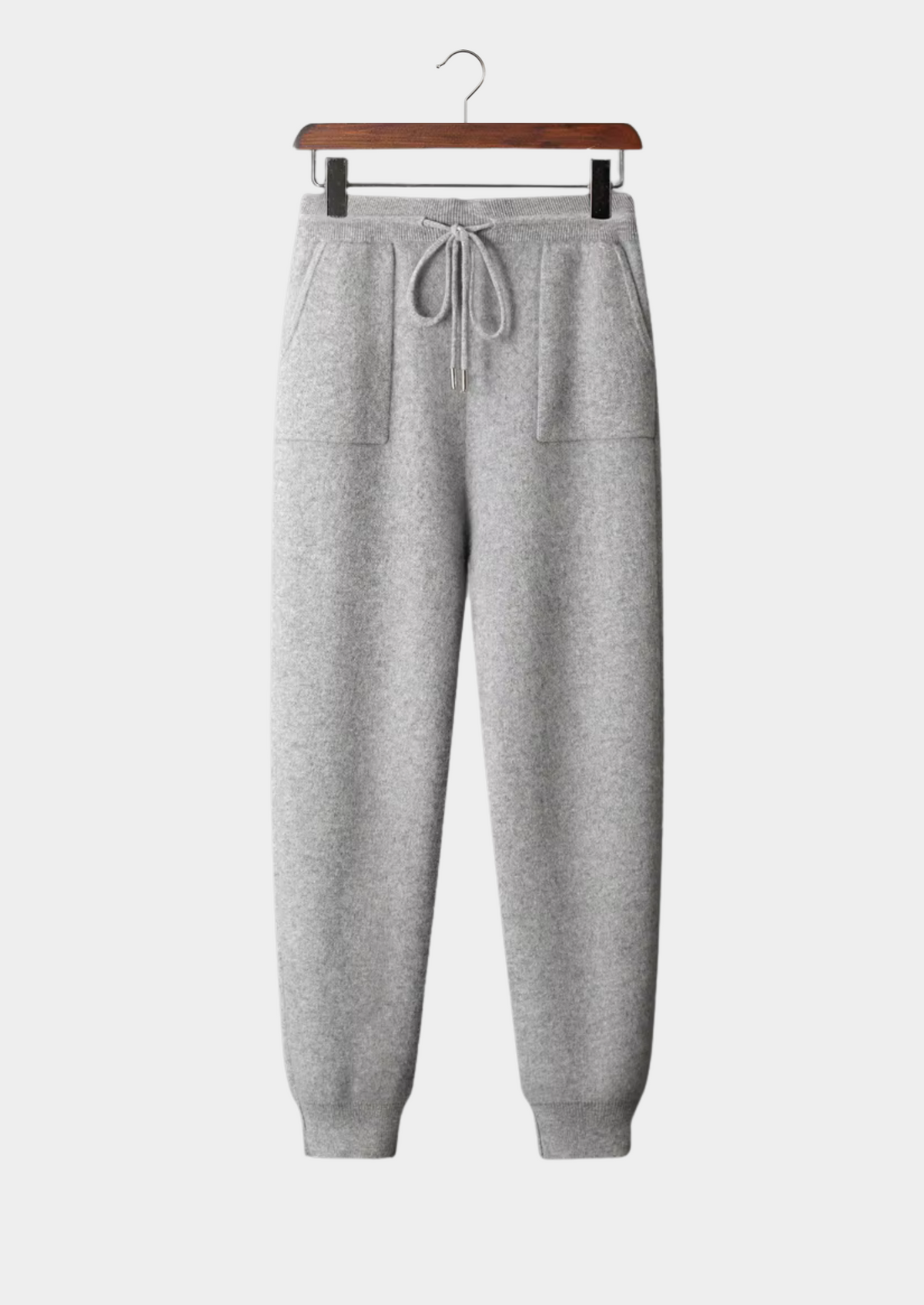 Men’s Cashmere Jogger Pants with Drawstring Waist