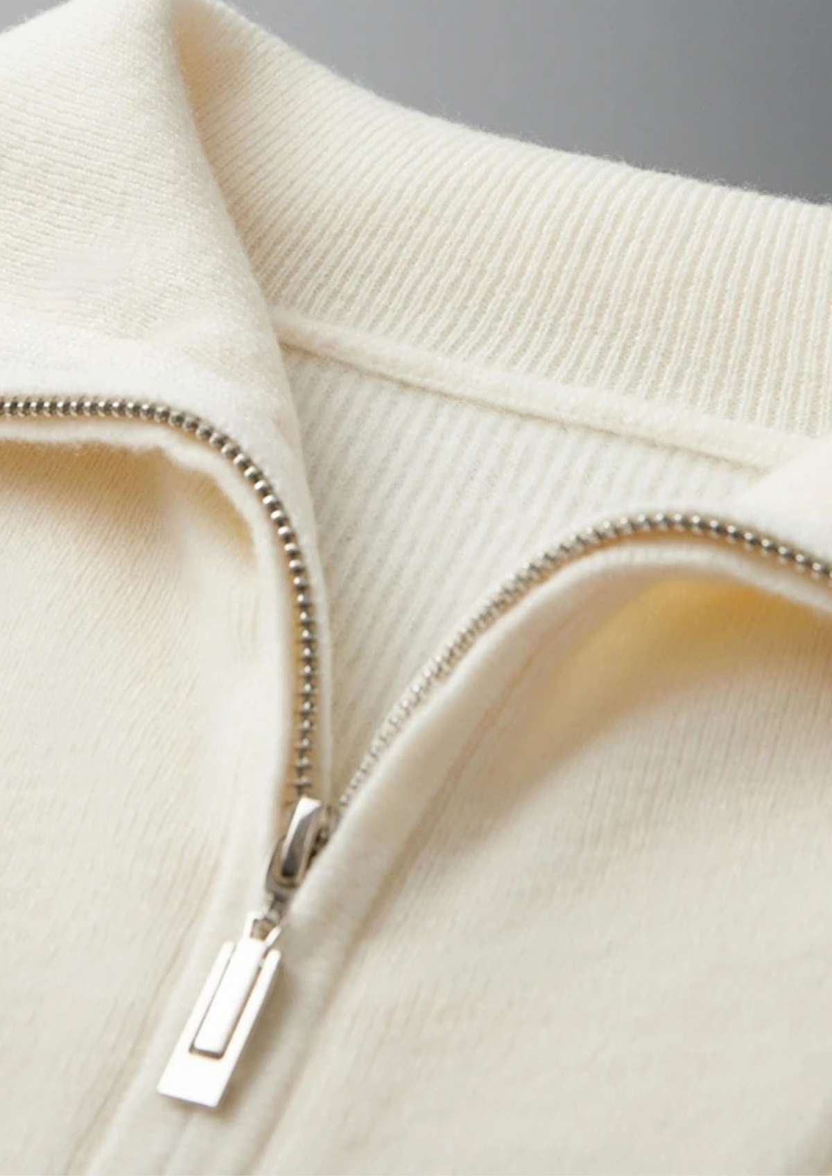 Men’s Cashmere Ribbed Half-Zip Sweater