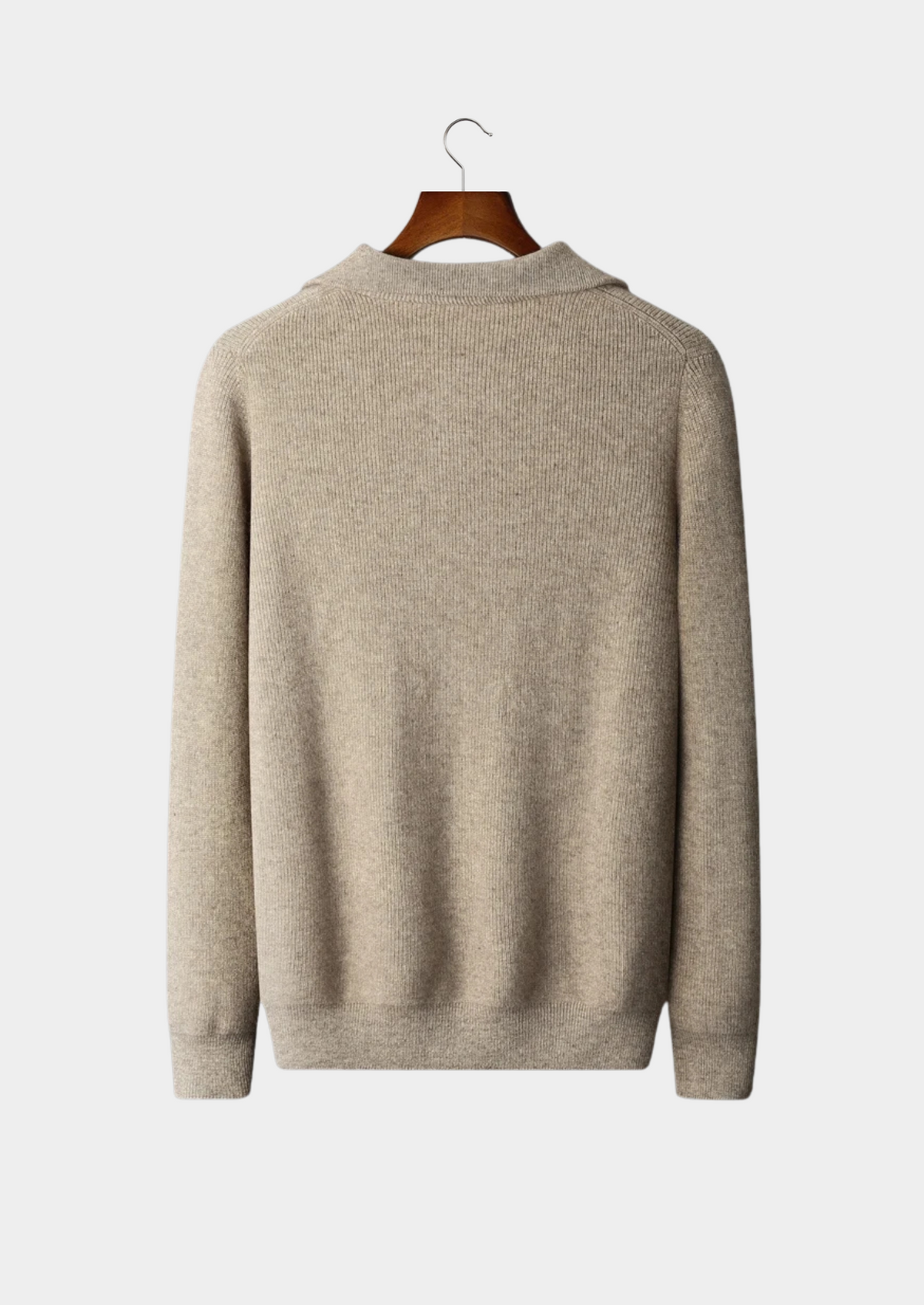 Men’s Cashmere Ribbed Half-Zip Sweater