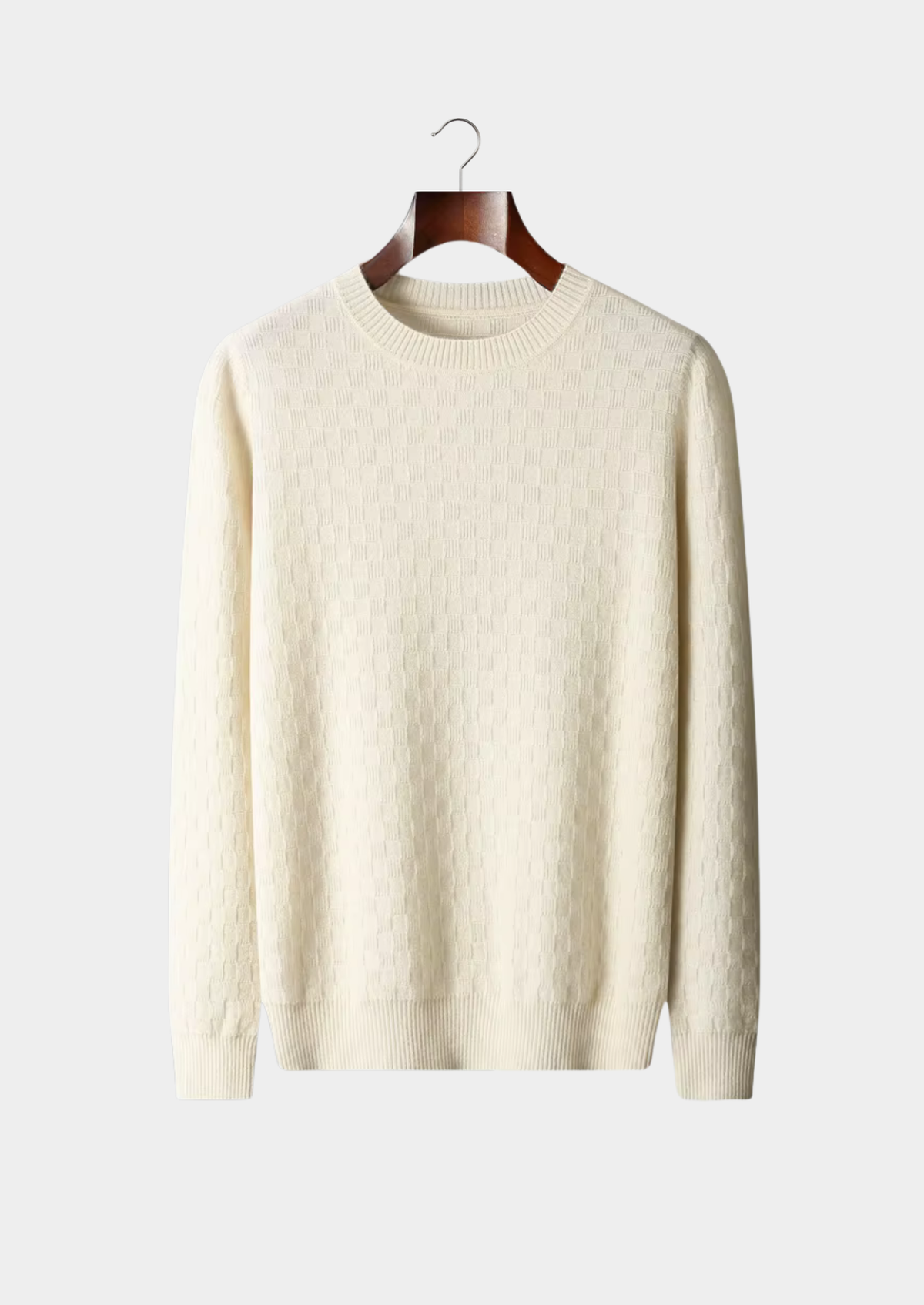 Men's Cashmere Textured All-Over Crewneck Sweater