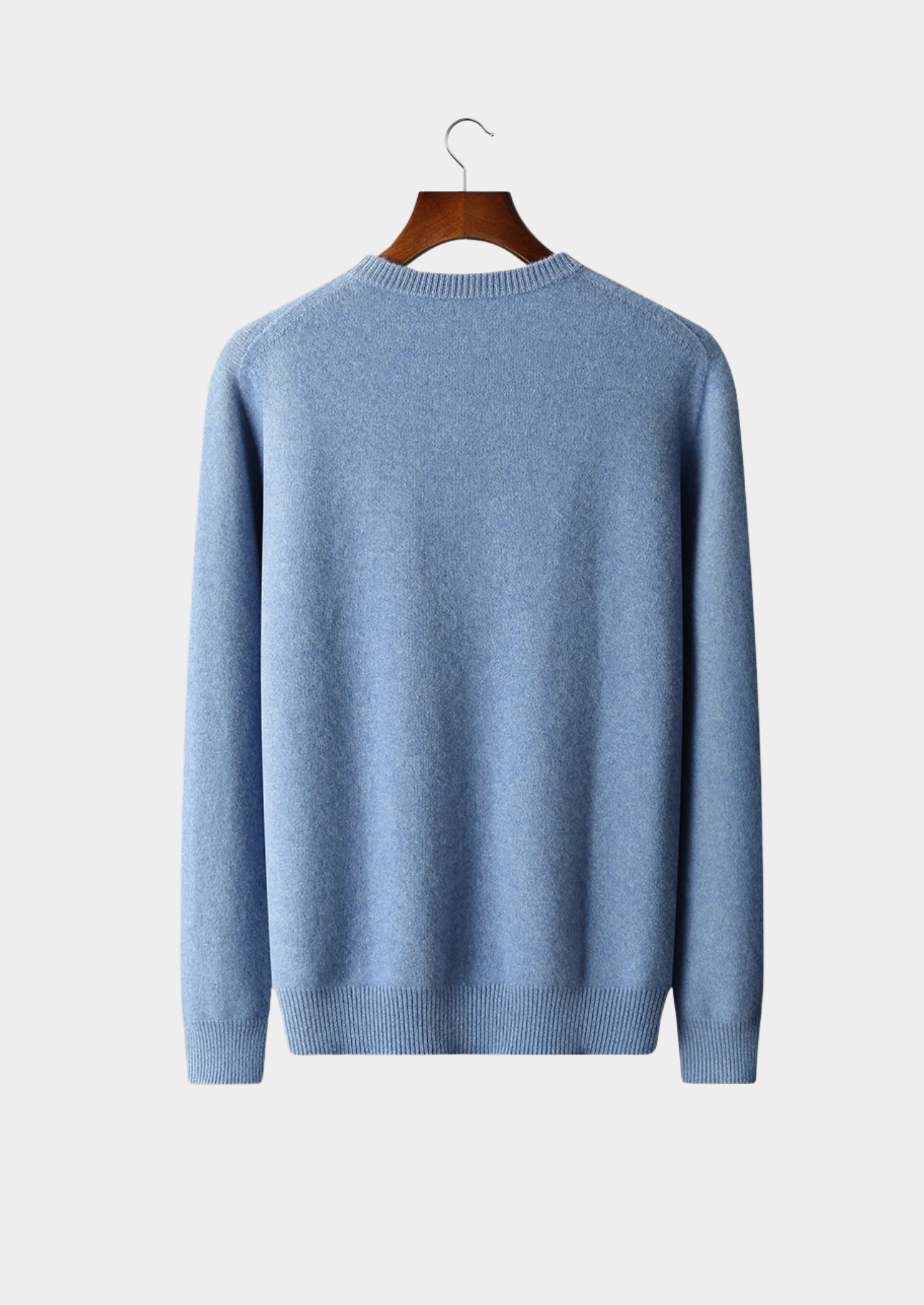 Men’s Crewneck Knit Sweater with Ribbed Trim