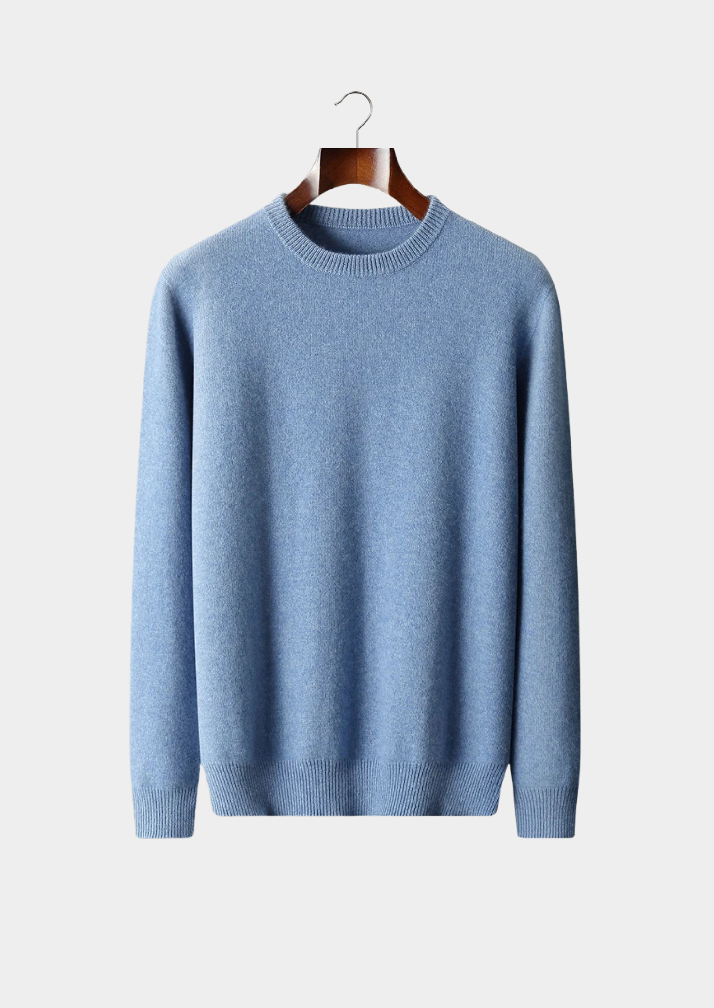 Men’s Crewneck Knit Sweater with Ribbed Trim