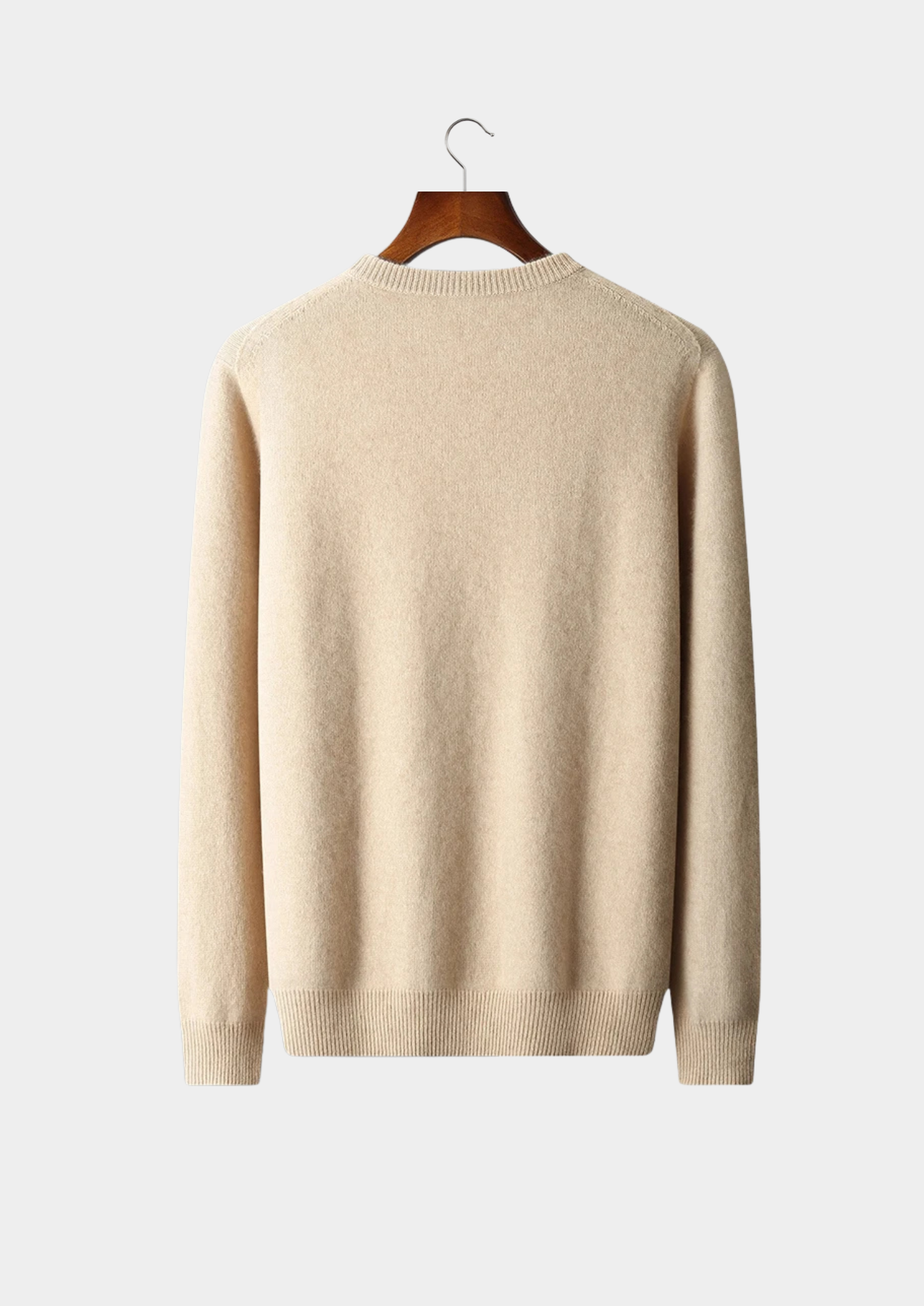 Men’s Crewneck Knit Sweater with Ribbed Trim