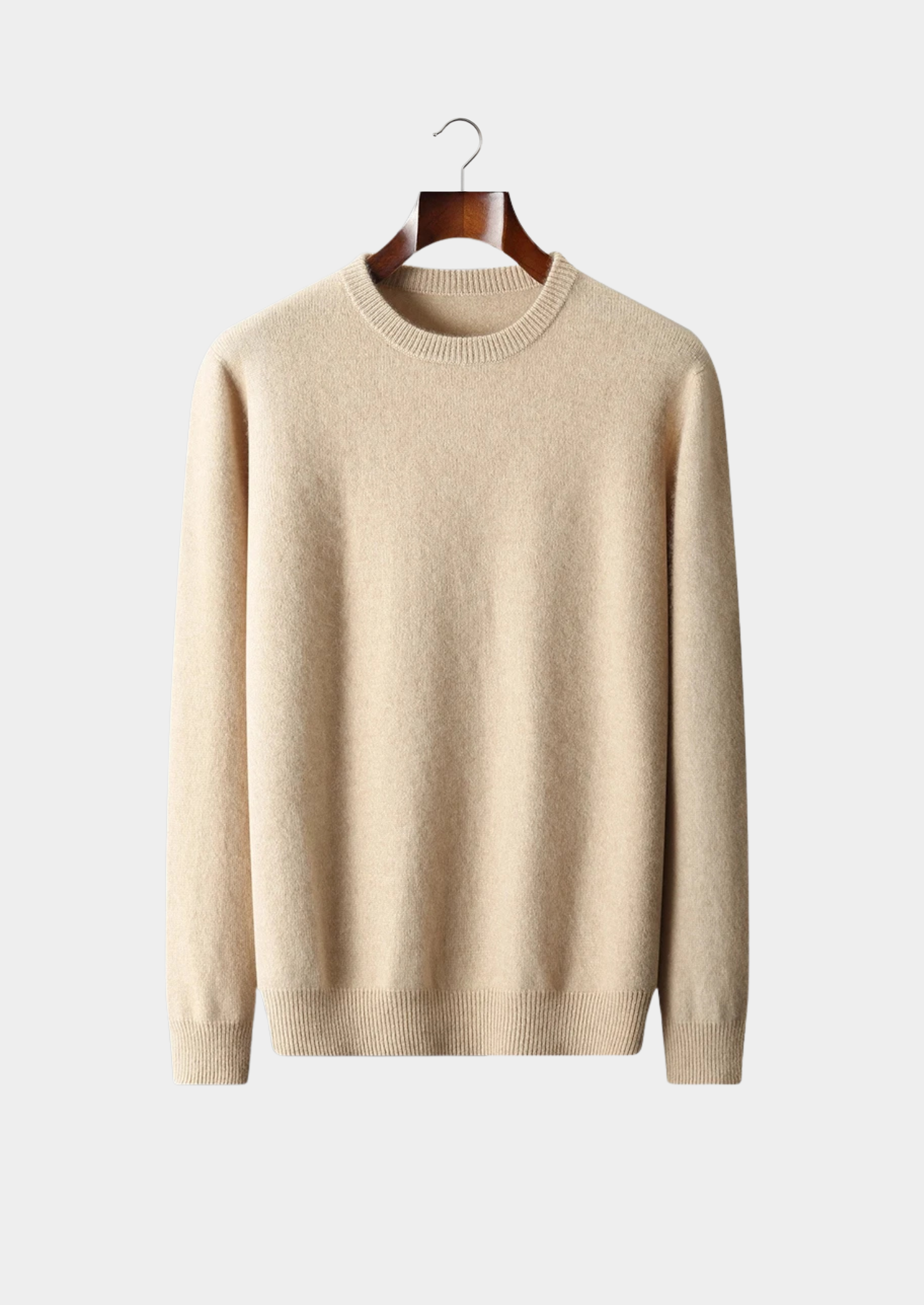 Men’s Crewneck Knit Sweater with Ribbed Trim