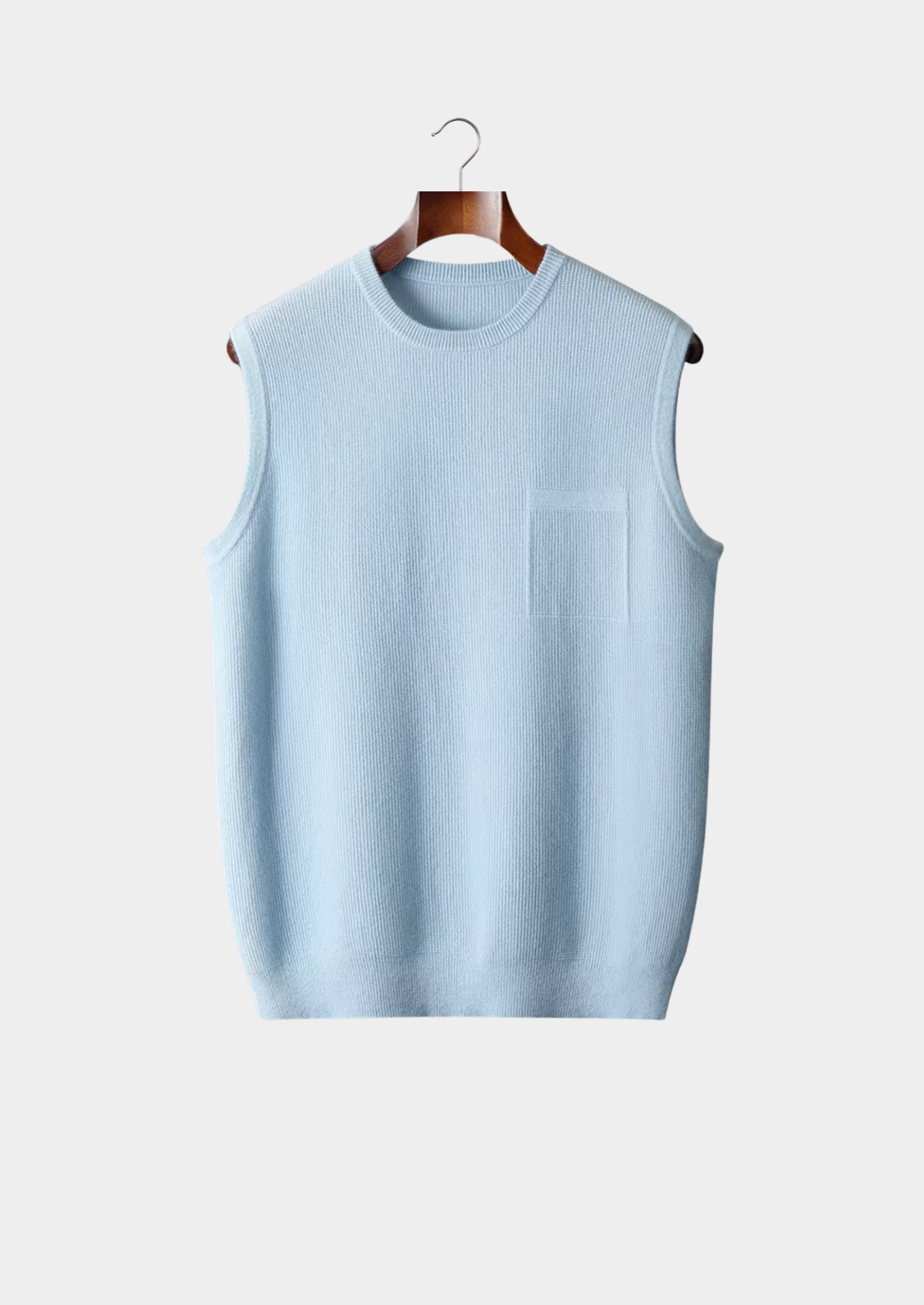 Men’s Crewneck Sweater Vest with Chest Pocket