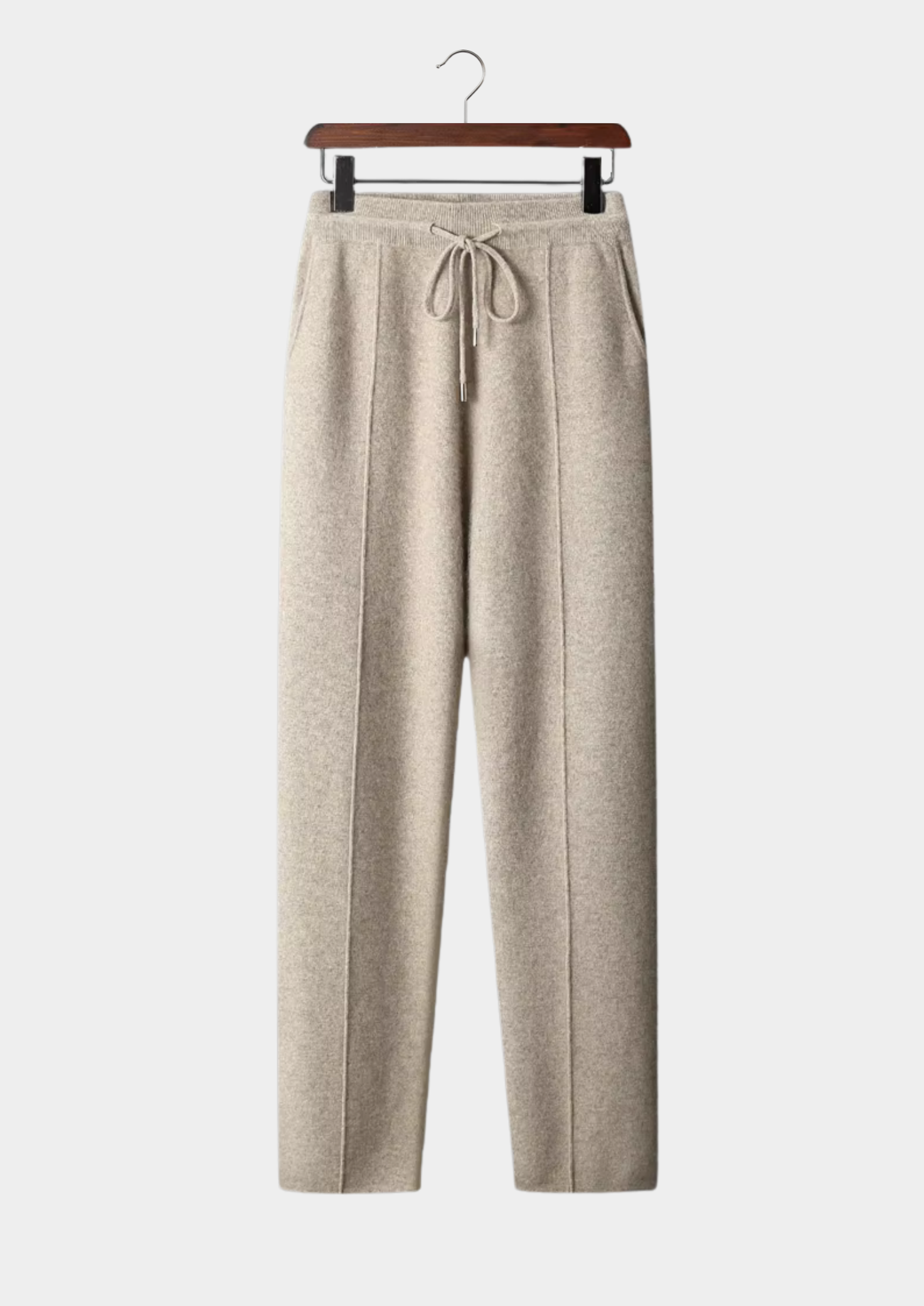 Men’s Drawstring Knit Pants with Front Seams