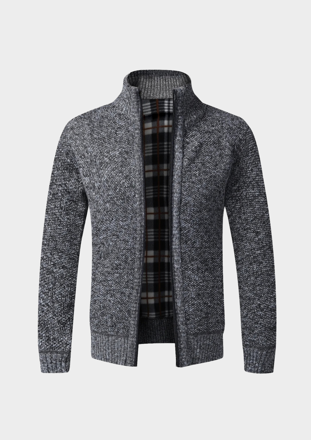Men's Full-Zip Fleece Knit Cardigan