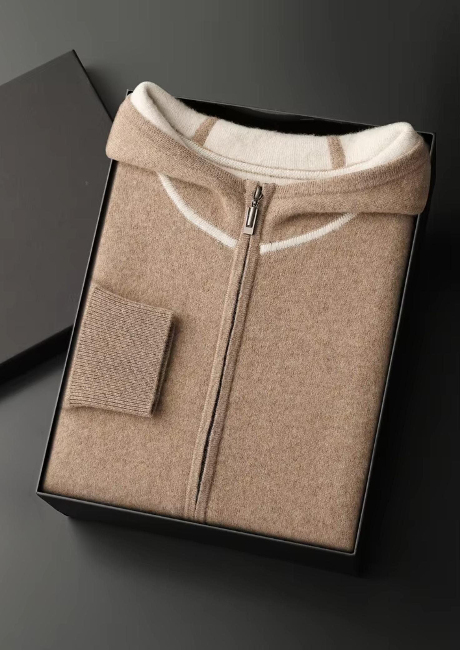 Men’s Full-Zip Hoodie Set with Contrast Trim