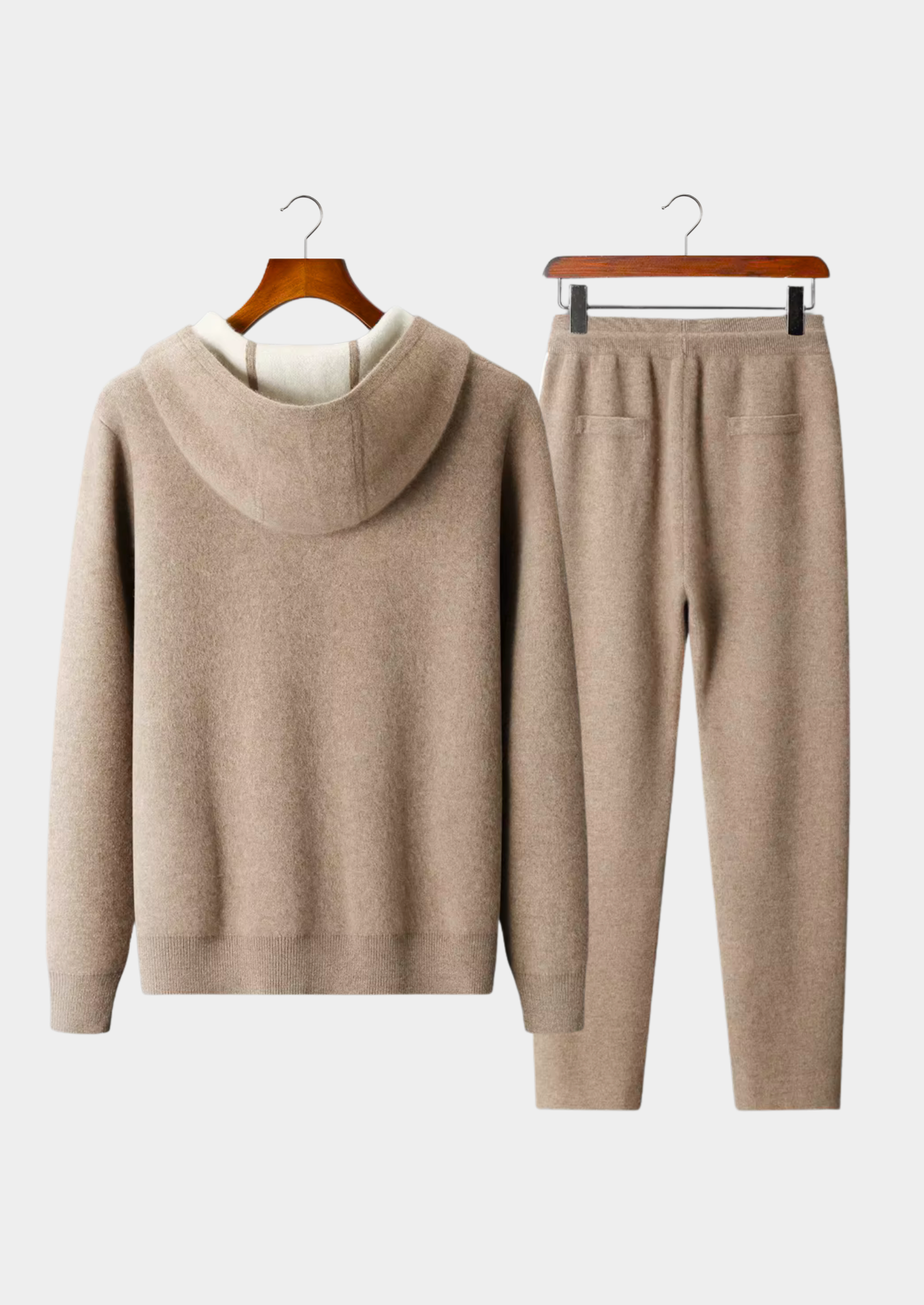 Men’s Full-Zip Hoodie Set with Contrast Trim