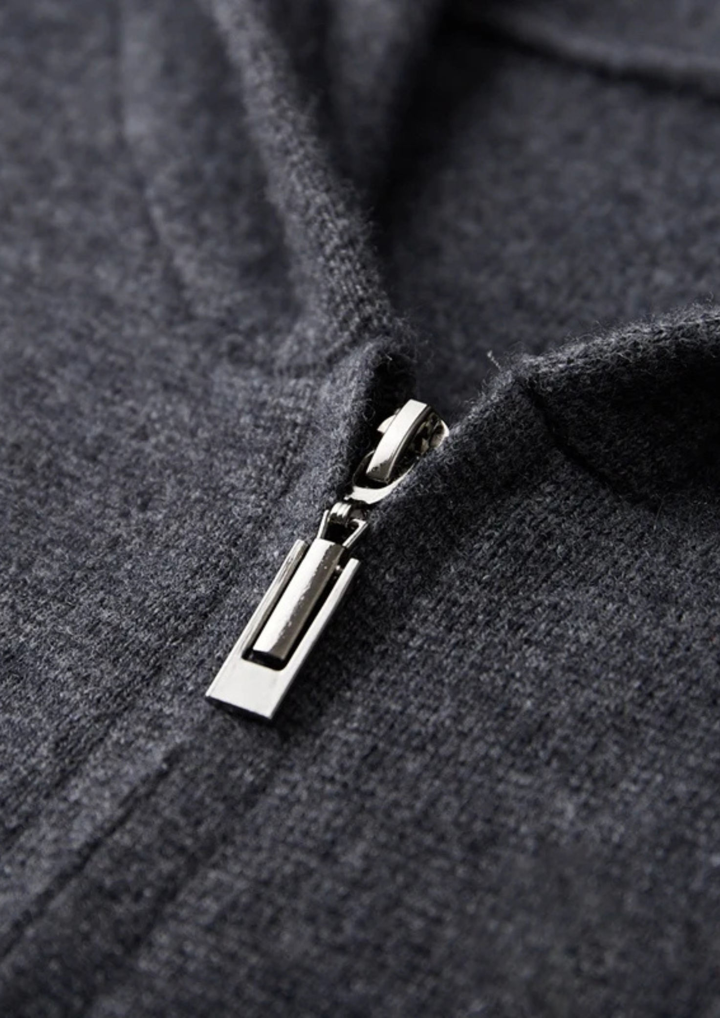 Men’s Full-Zip Knit Hoodie with Plain Finish
