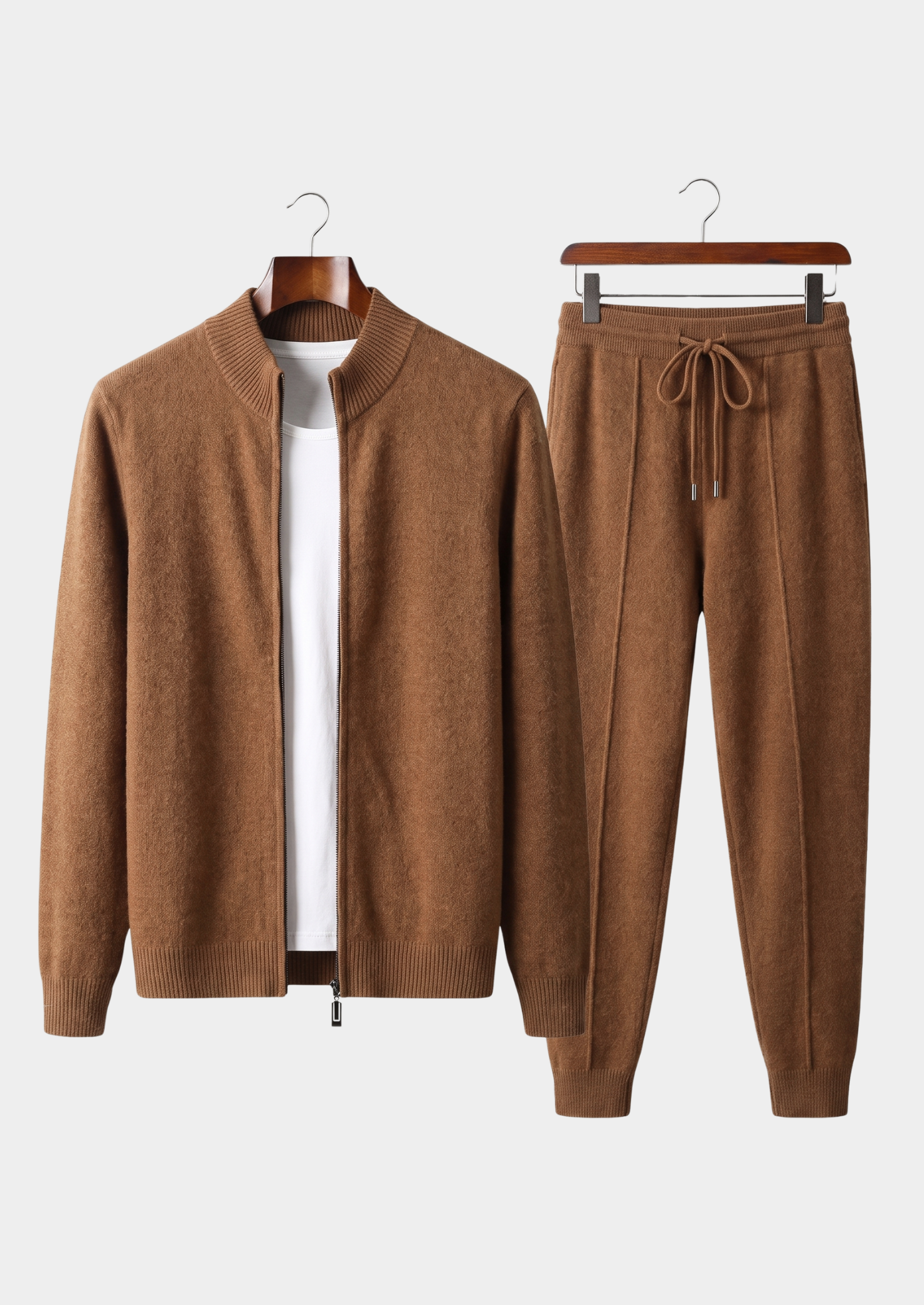 Men’s Full-Zip Two-Piece Set with Drawstring Pants