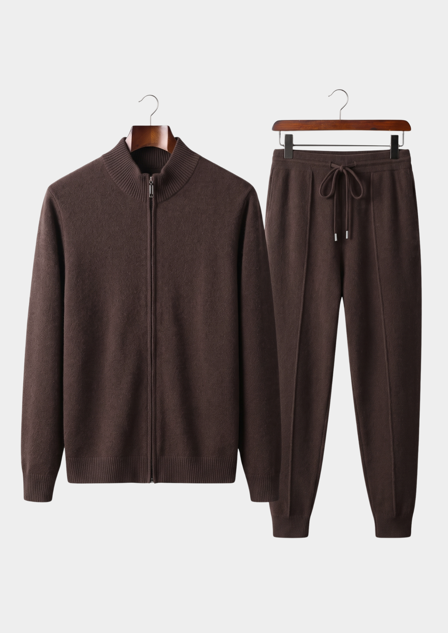 Men’s Full-Zip Two-Piece Set with Drawstring Pants