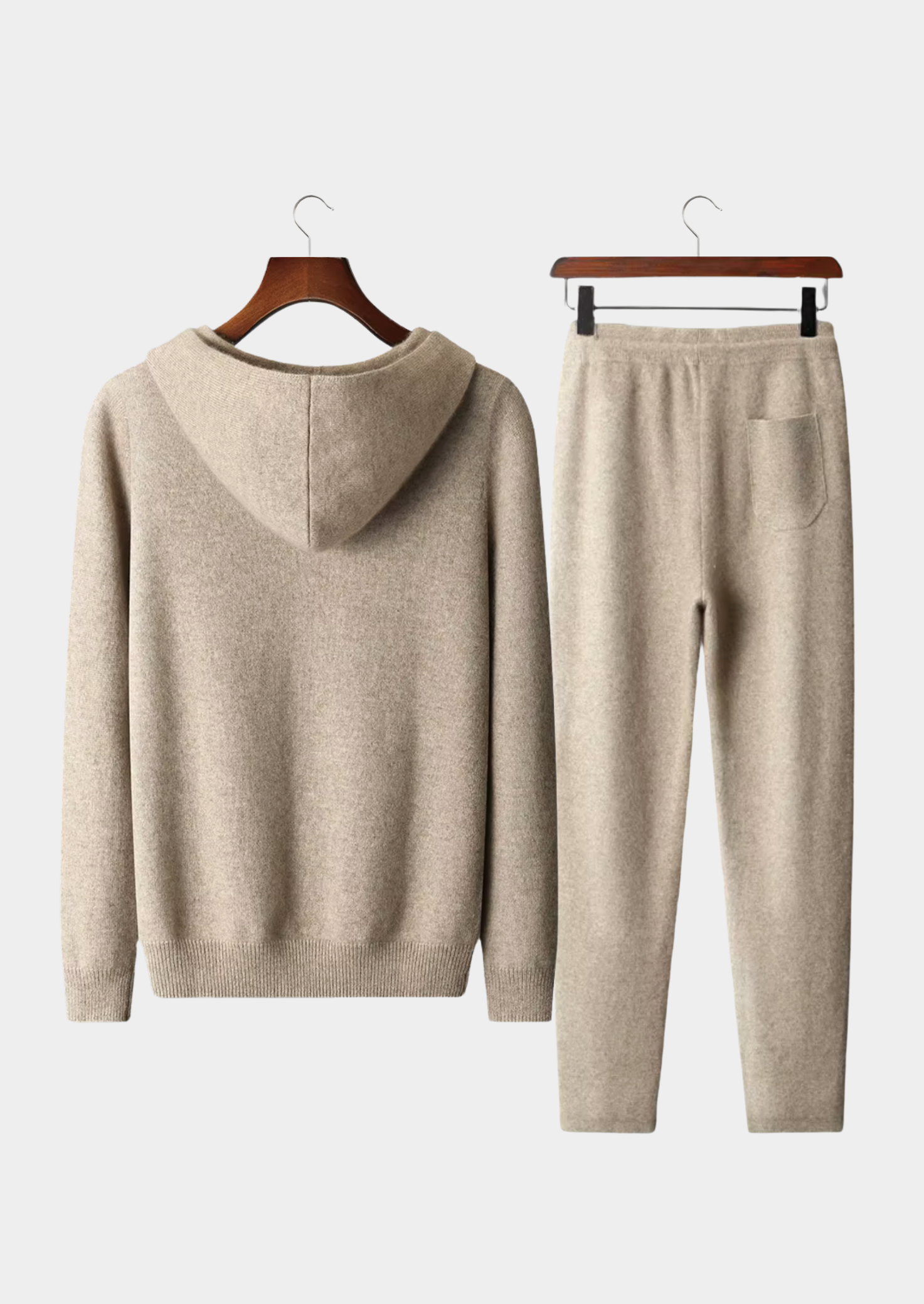 Men’s Wool Hooded Lounge Set with Drawstring Pants