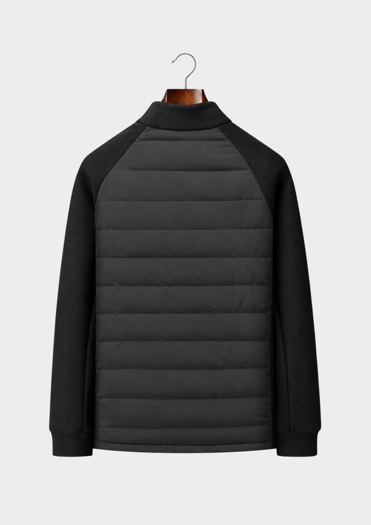 Men's Hooded Stand-Collar Long-Sleeve Down Jacket