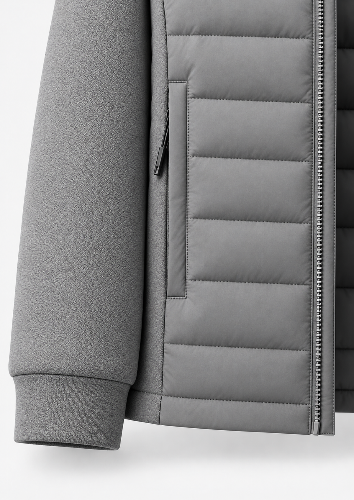 Men's Hooded Stand-Collar Long-Sleeve Down Jacket