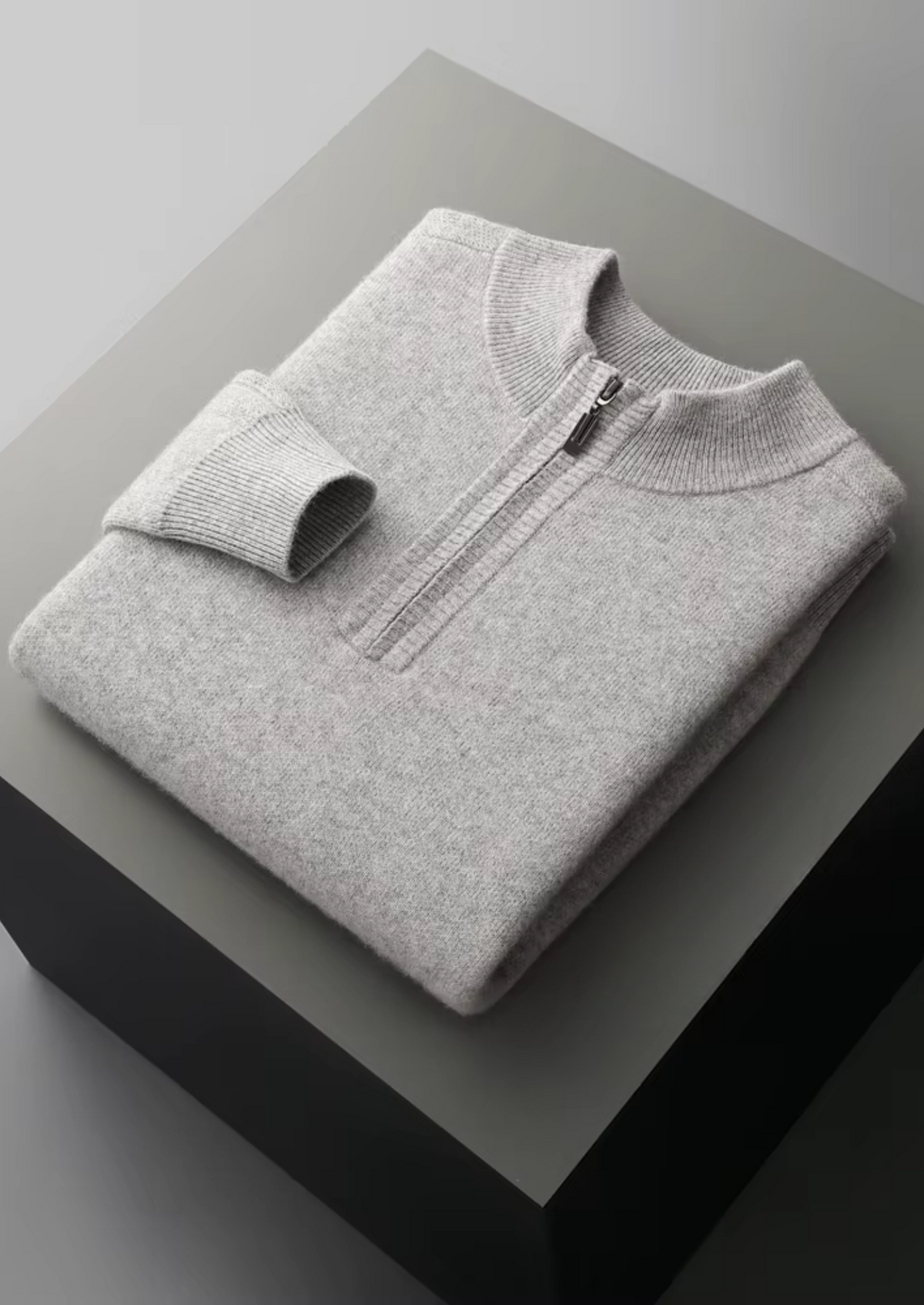 Men’s Knit Quarter-Zip Sweater and Drawstring Pants Set
