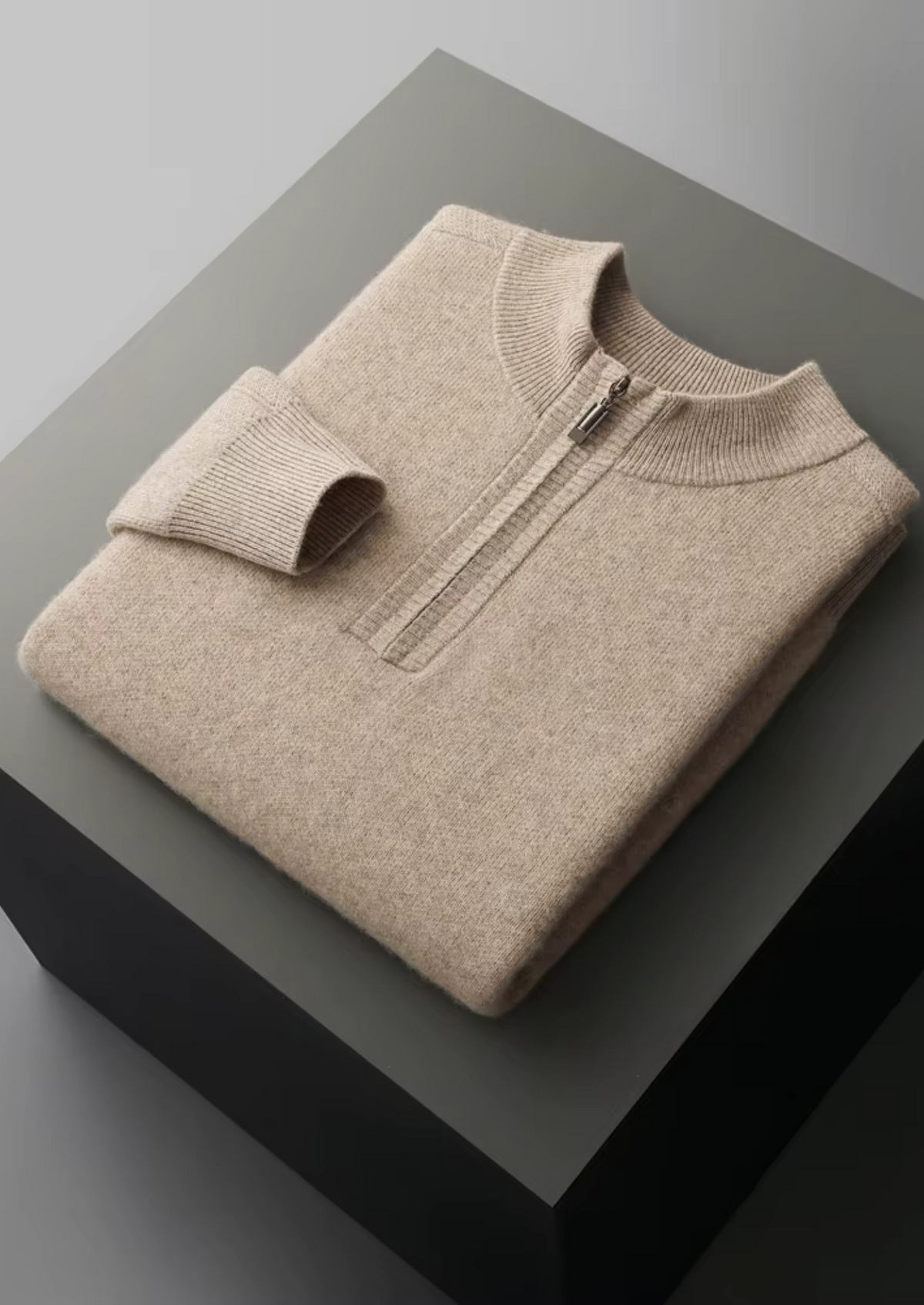 Men’s Knit Quarter-Zip Sweater and Drawstring Pants Set