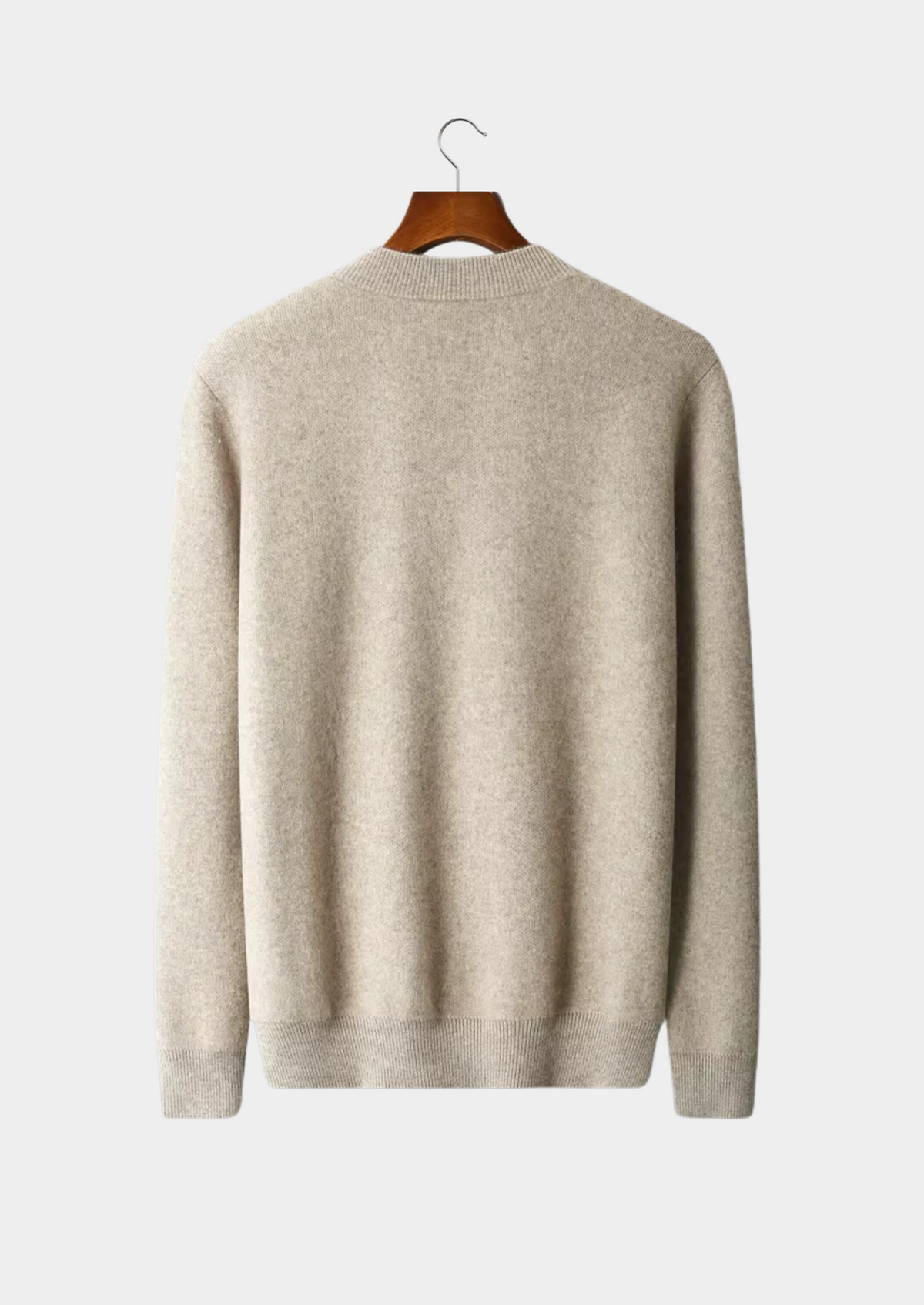 Men’s Knit Zip-Up Cardigan with V-Neck
