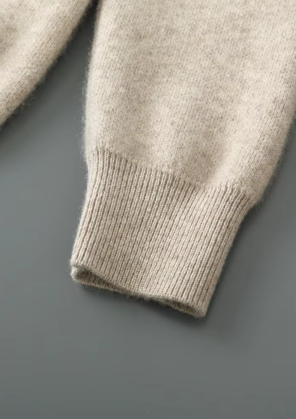 Men’s Knit Zip-Up Cardigan with V-Neck