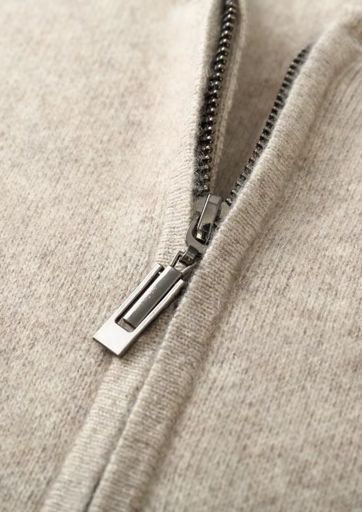 Men’s Knit Zip-Up Cardigan with V-Neck