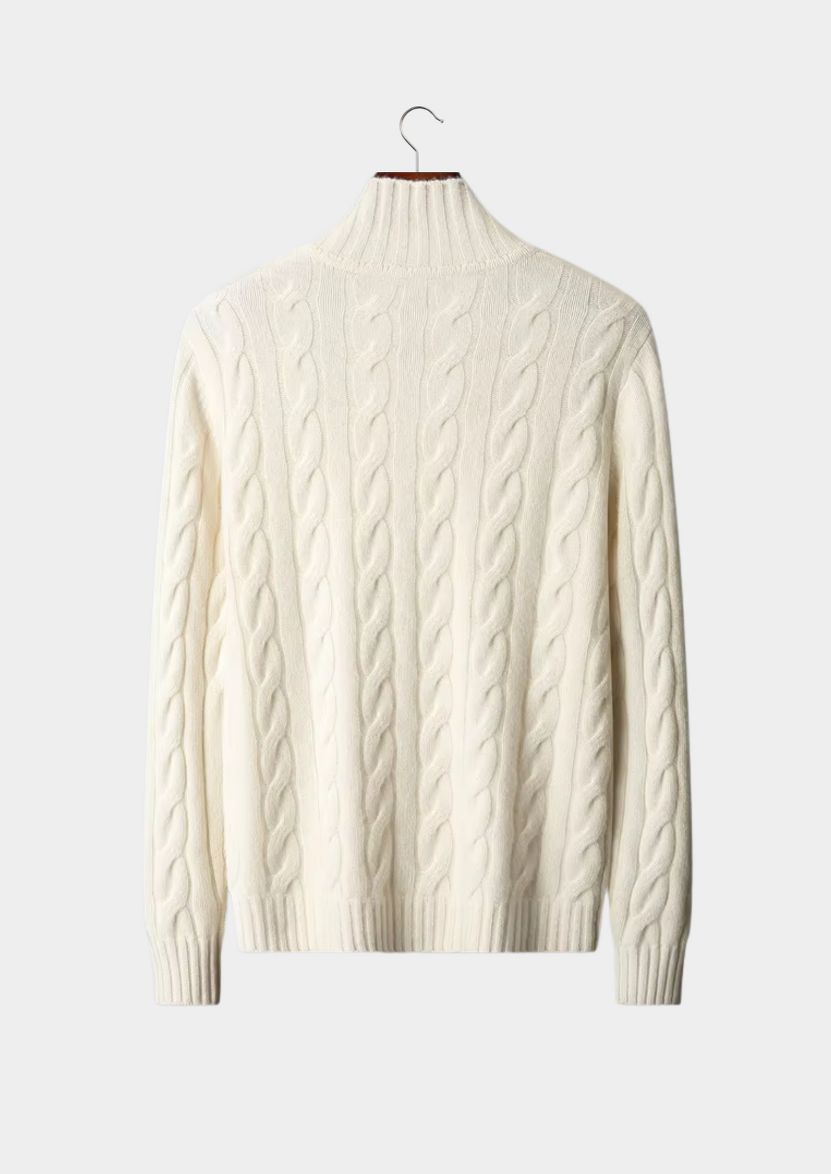 Men's Merino Wool Cable Knit Dual-Zip Cardigan