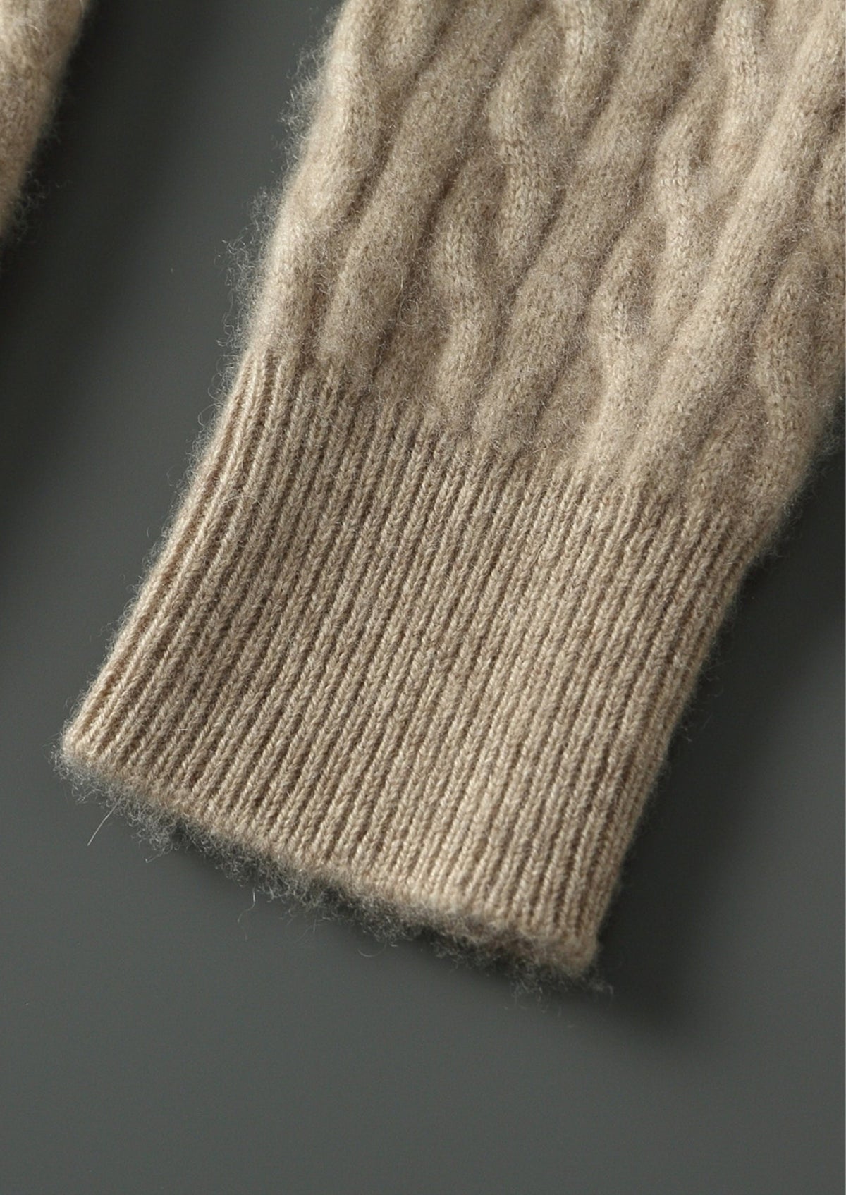 Men's Merino Wool Cable Knit Full-Zip Cardigan