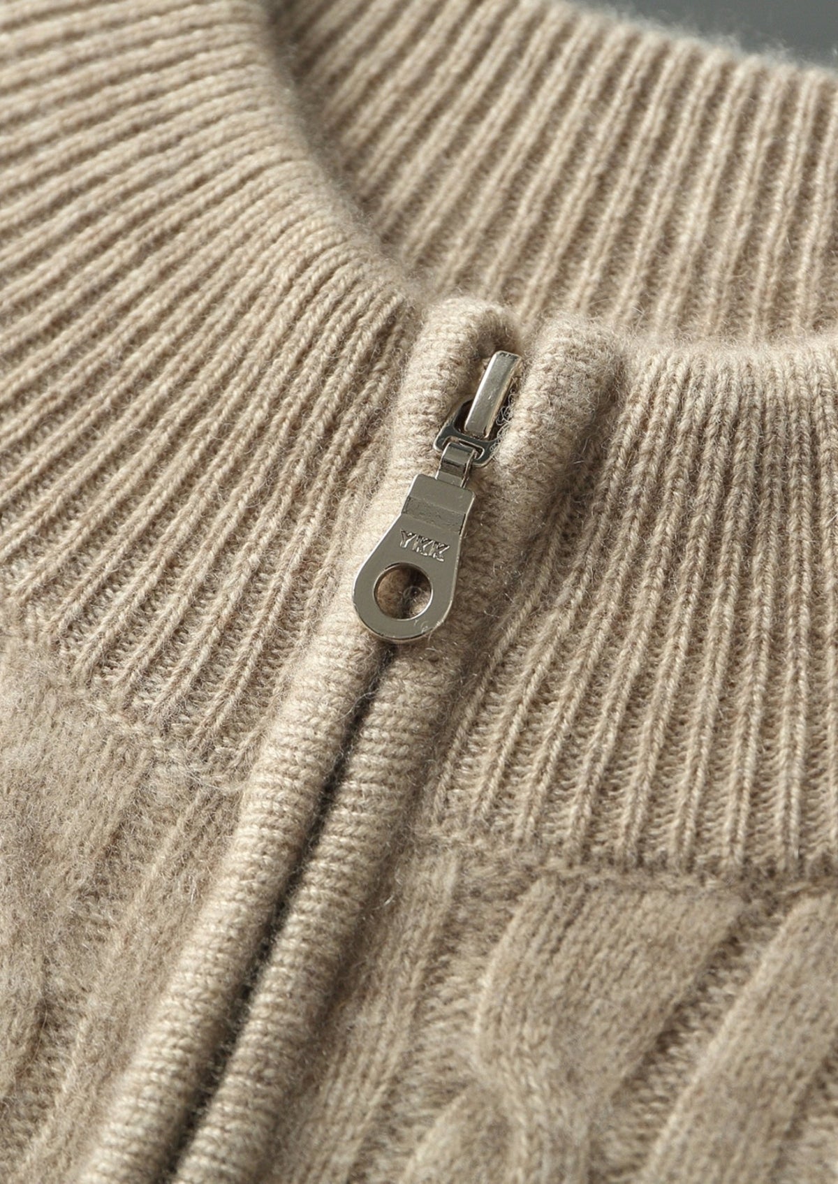 Men's Merino Wool Cable Knit Full-Zip Cardigan