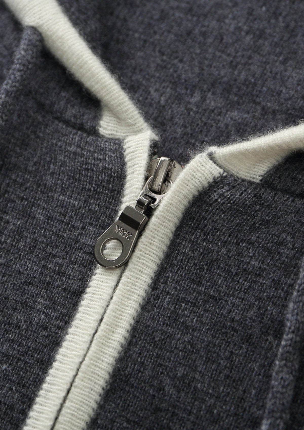 Men's Merino Wool Color-Block Zip-Up Hoodie