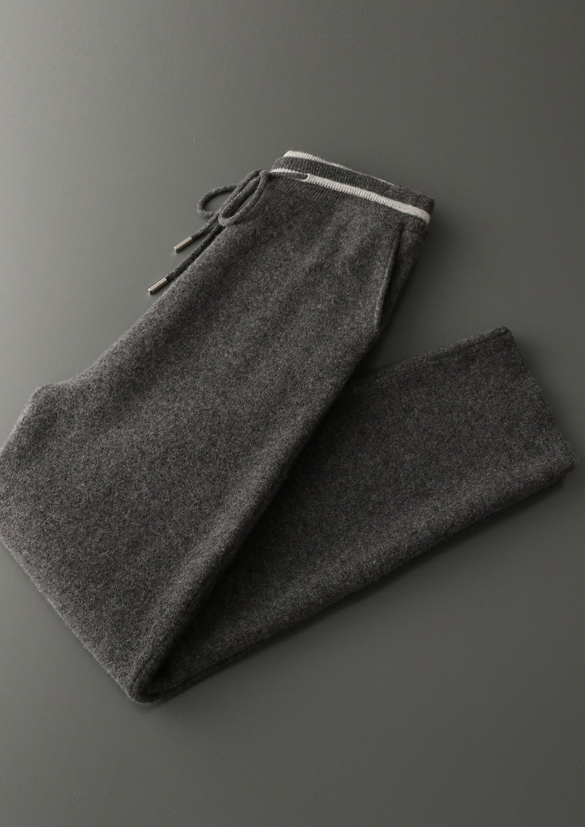 Men's Merino Wool Contrast-Panel Knit Pants