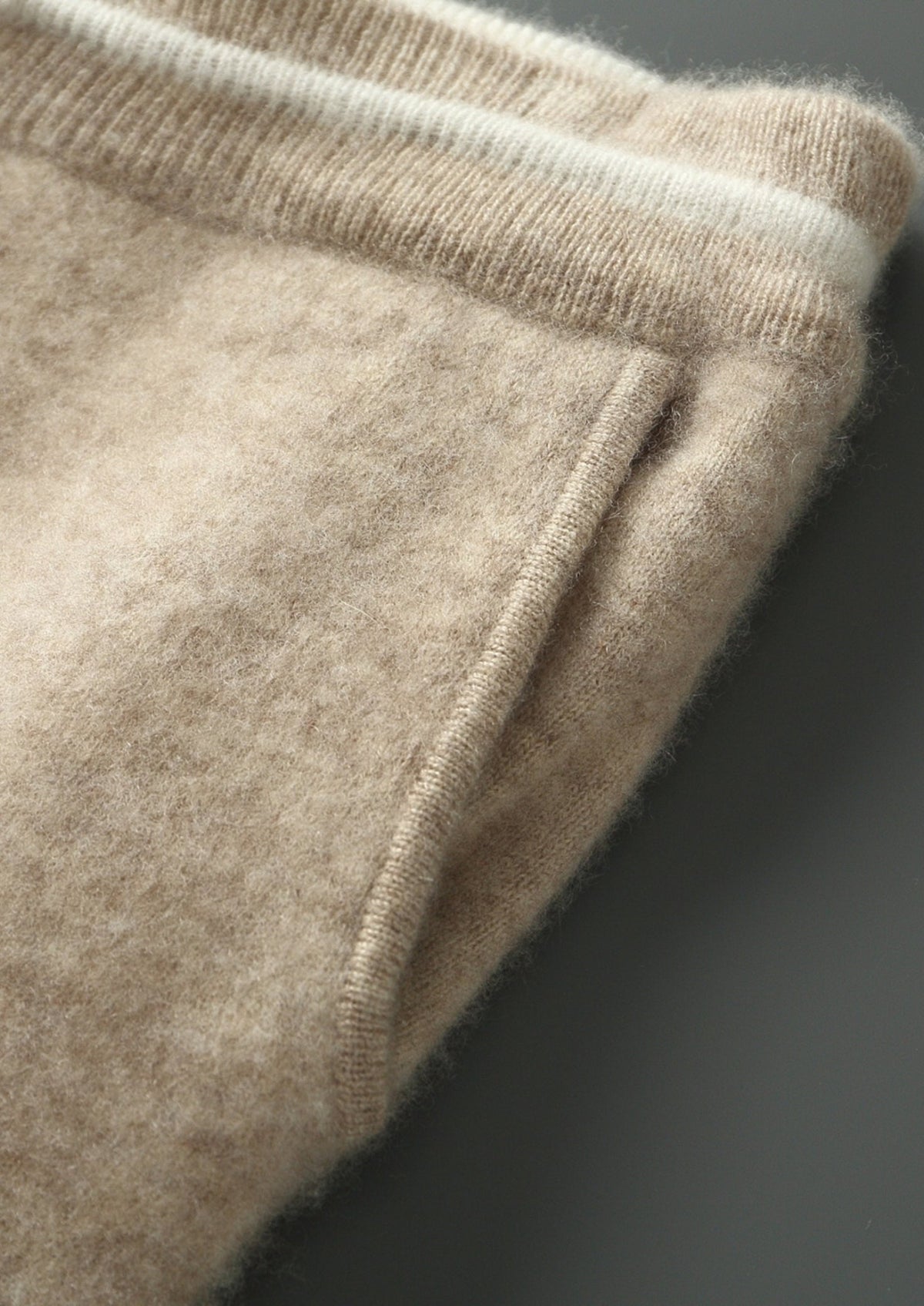 Men's Merino Wool Contrast-Panel Knit Pants