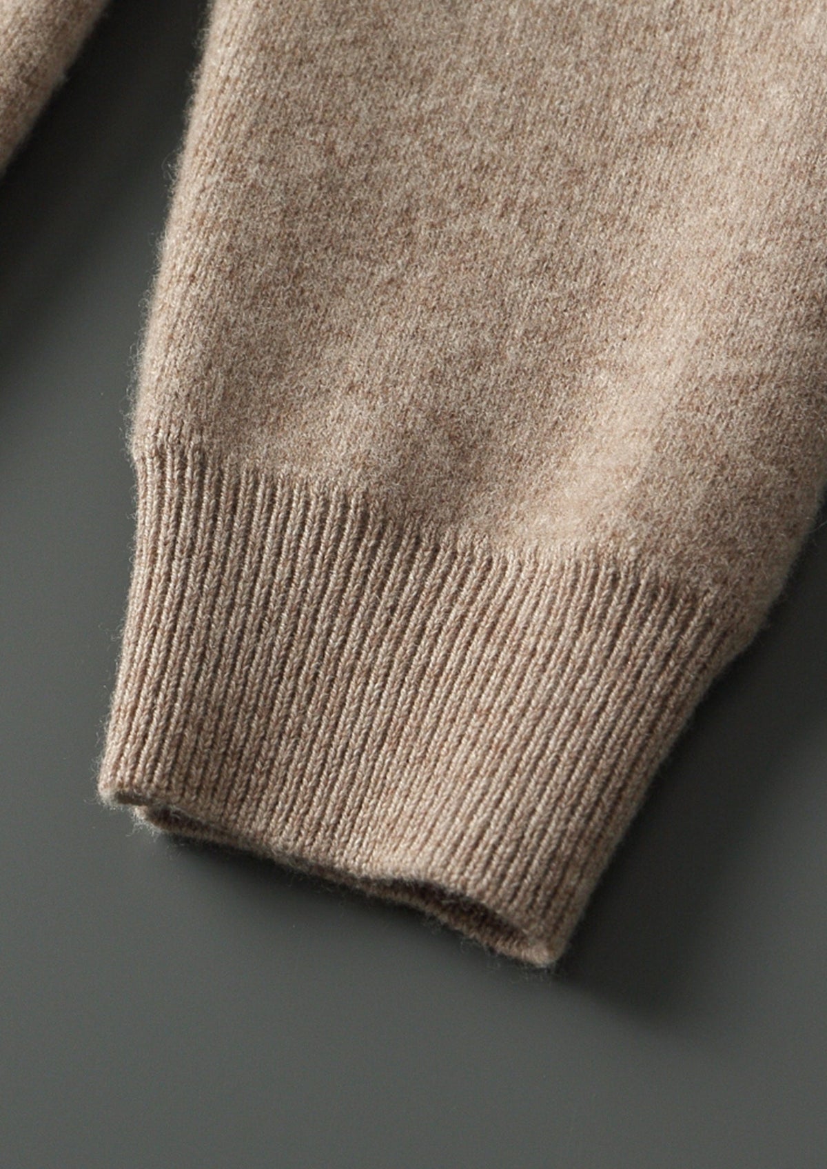 Men's Merino Wool Full-Zip Drawstring Hoodie with Side Pockets