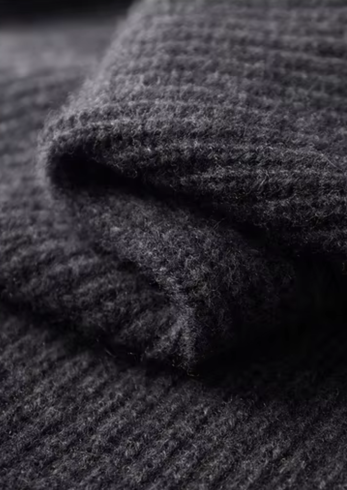 Men's Merino Wool Funnel Neck Dual-Zip Longline Cardigan