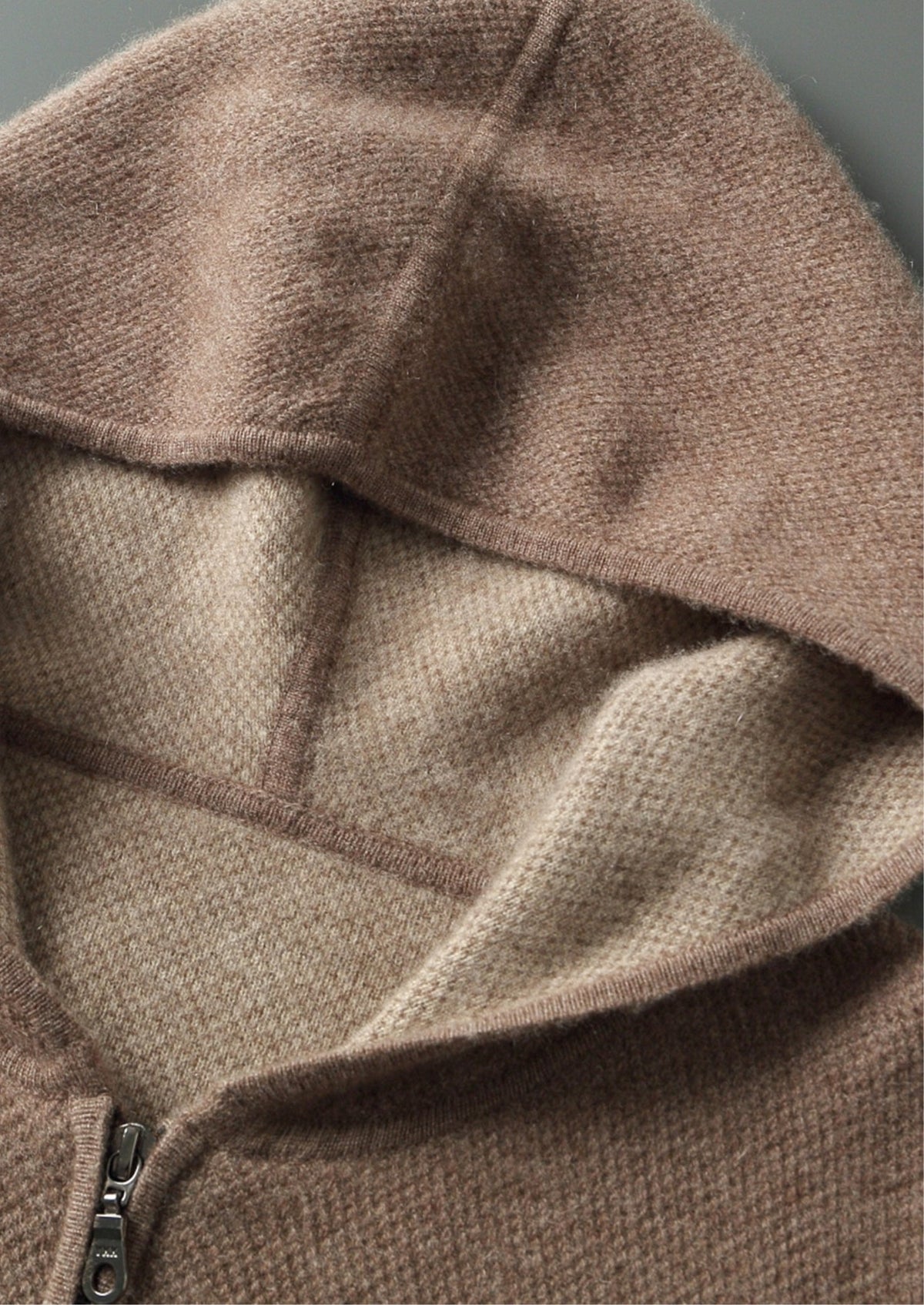 Men's Merino Wool Jacquard Full-Zip Hoodie