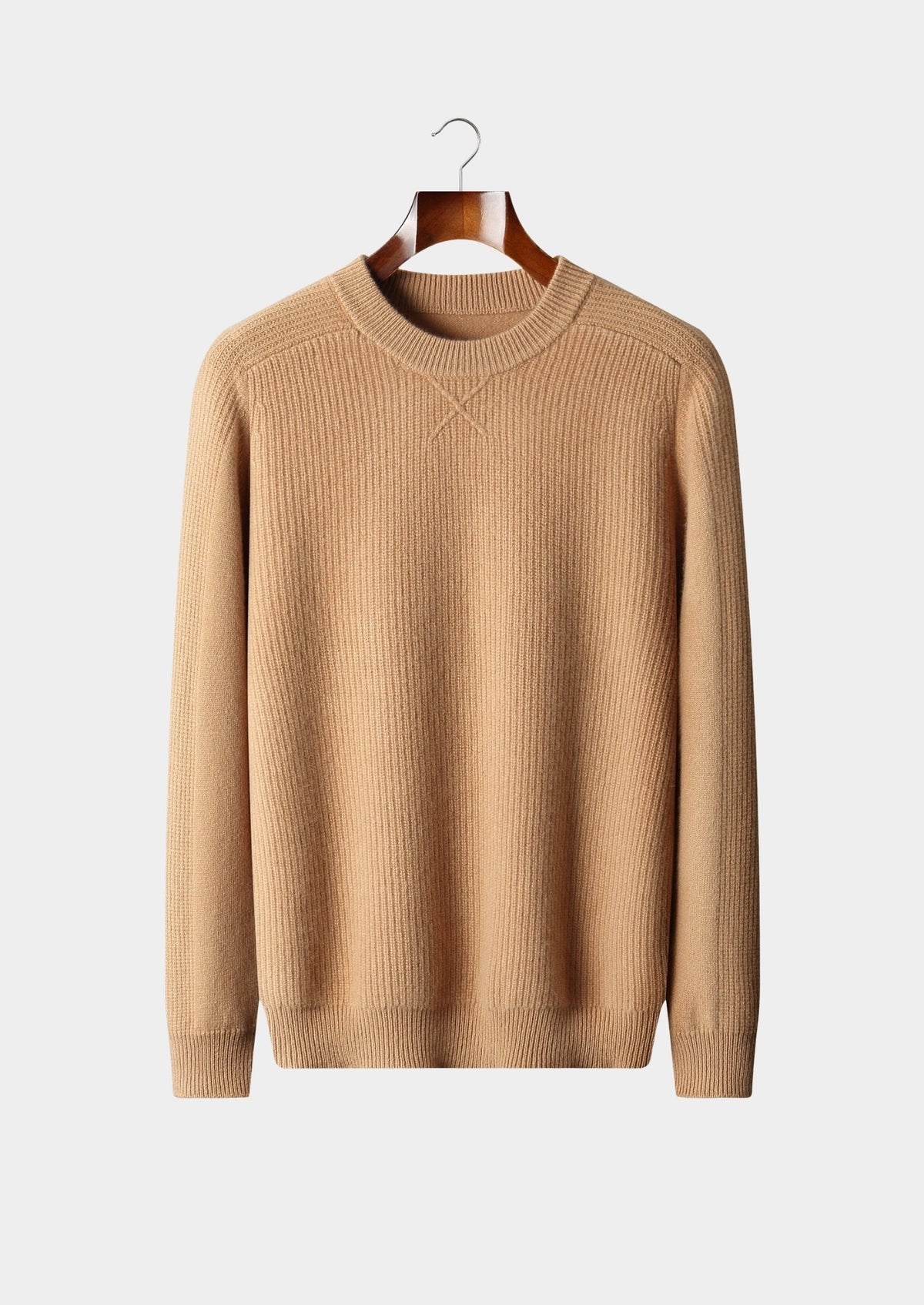 Men's Merino Wool Ribbed Crewneck Sweater