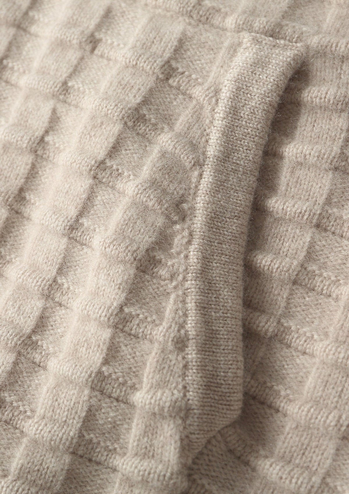 Men's Merino Wool Textured Full-Zip Hoodie Cardigan with Drawcord