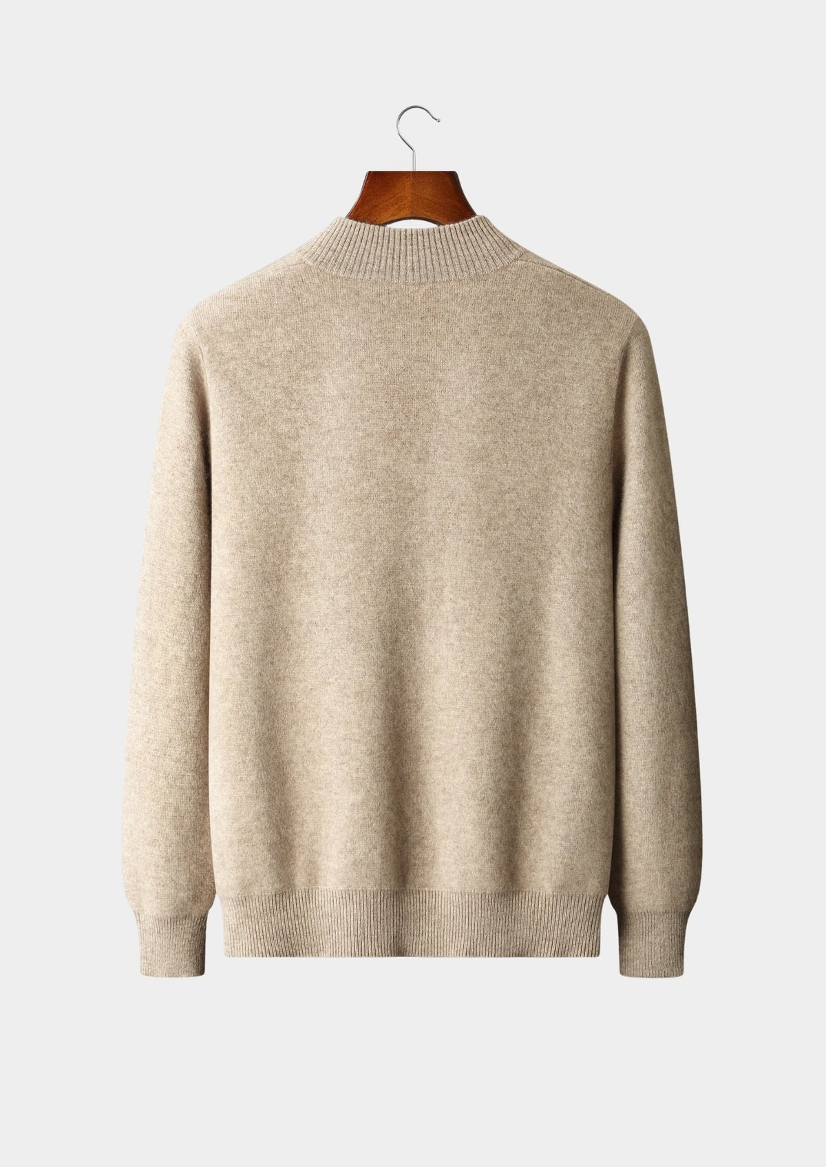 Men's Merino Wool Textured Zip-Up Cardigan