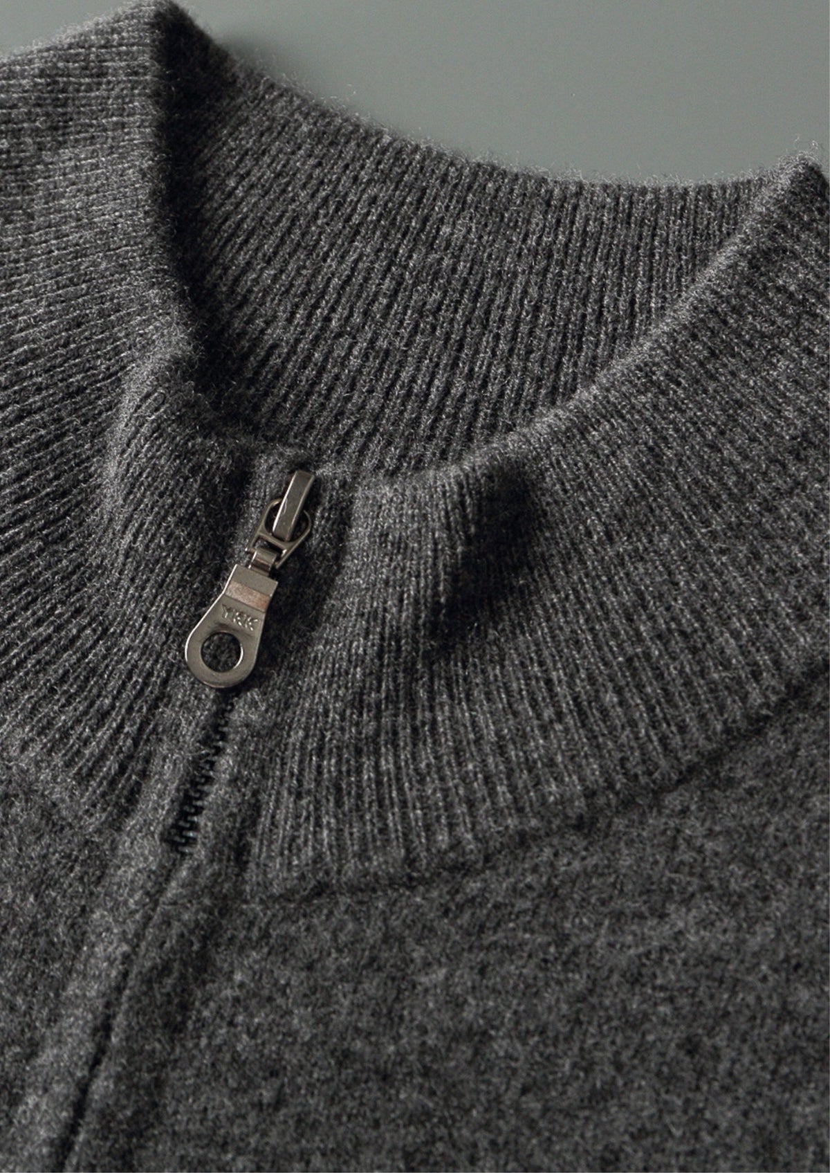 Men's Merino Wool Zip-Up Sleeveless Vest with Stand Collar